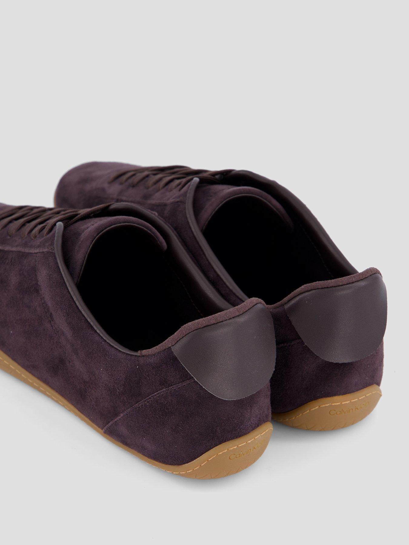 Image 5 of 7 of Calvin Klein Women's Suede Lace Up Ballet Trainers - Brown