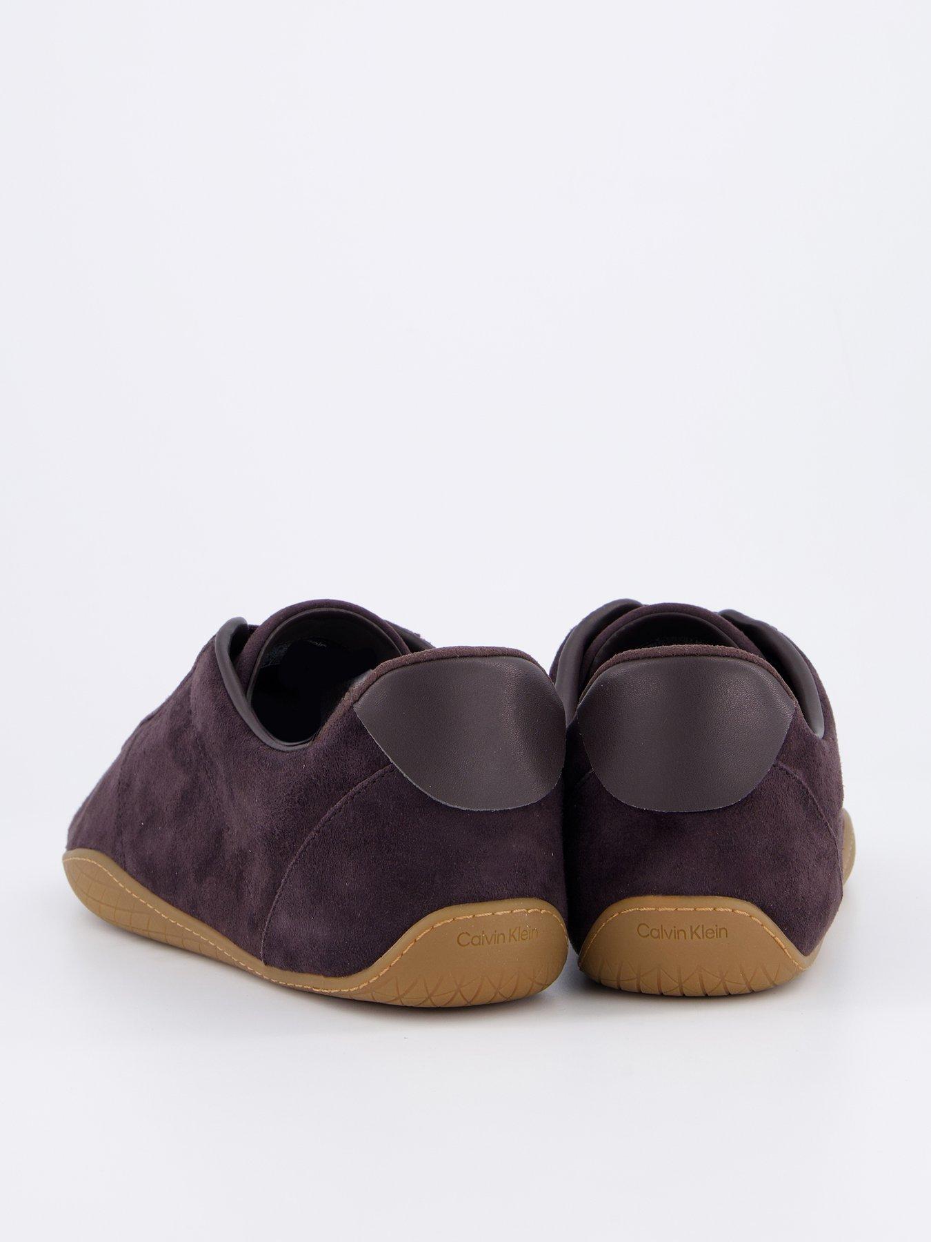 Image 6 of 7 of Calvin Klein Women's Suede Lace Up Ballet Trainers - Brown