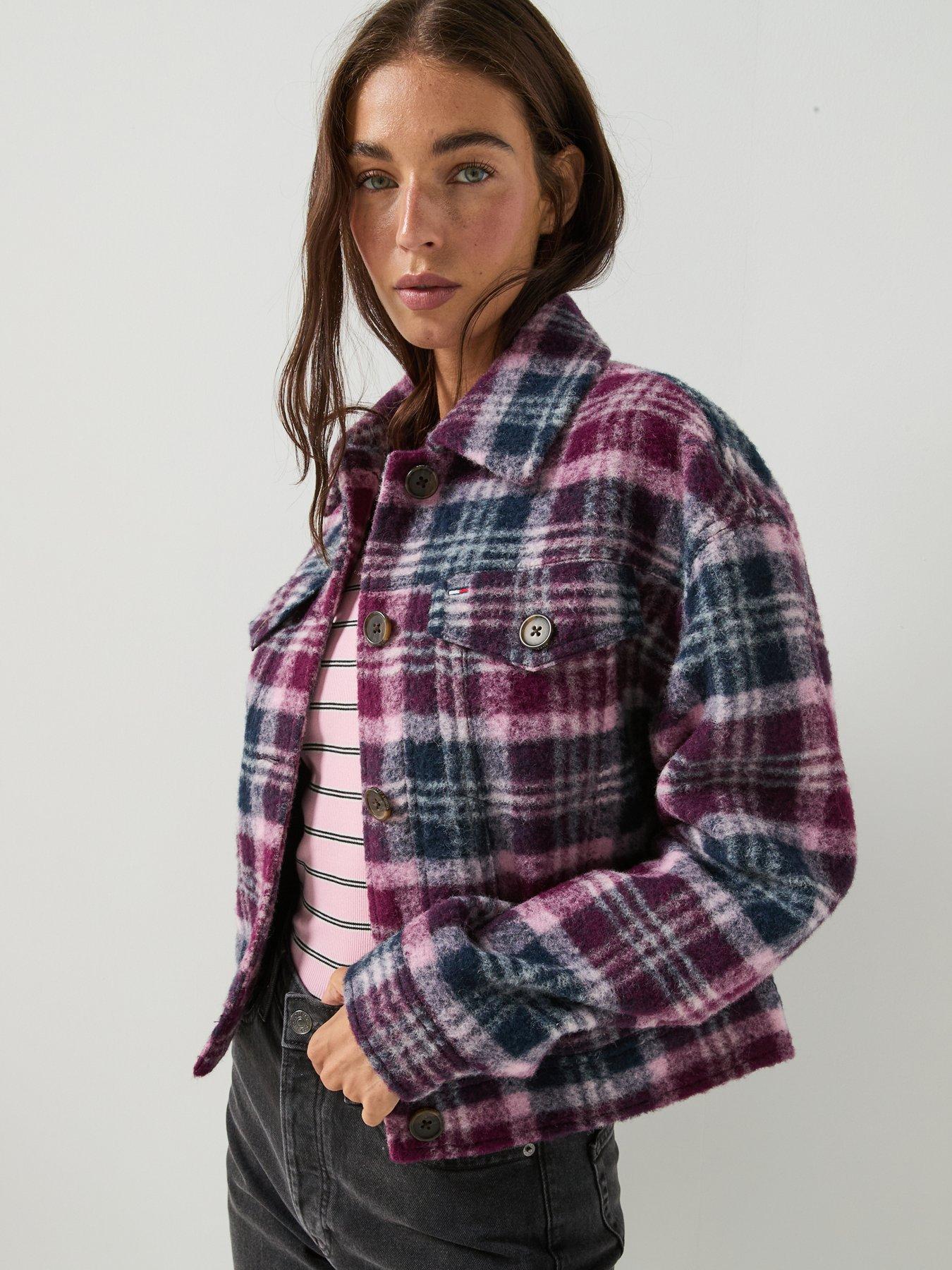 Tommy Jeans Women's Wool Check Trucker Jacket - Multi
