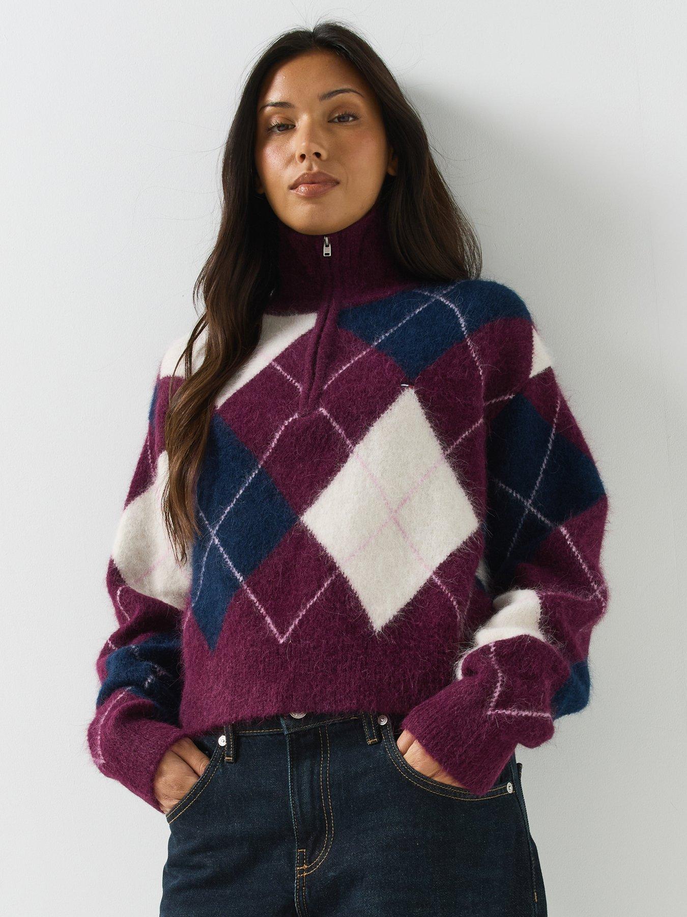 Image 1 of 5 of Tommy Jeans Tjw Fluffy Quarter Zip Sweater