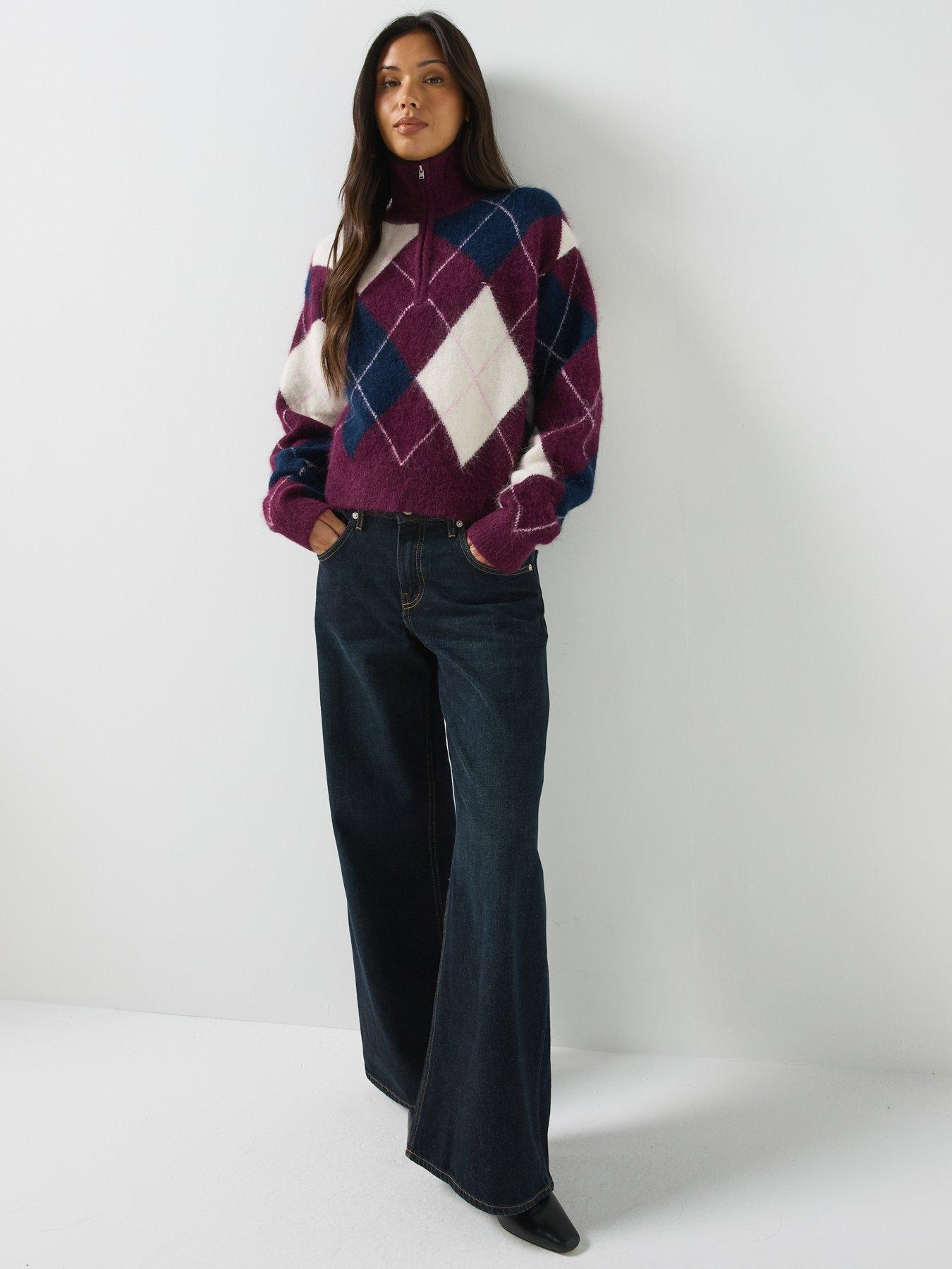 Image 3 of 5 of Tommy Jeans Tjw Fluffy Quarter Zip Sweater