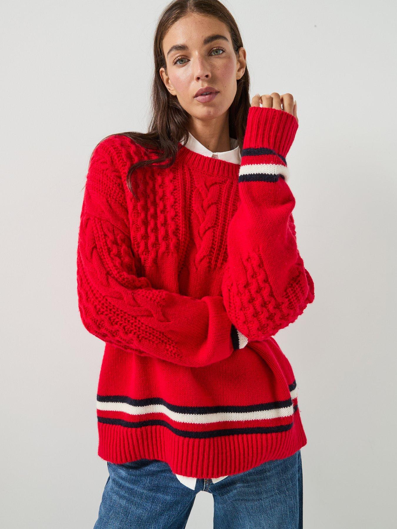 Image 1 of 6 of Tommy Jeans Tjw Ovs Placement Cable Sweater