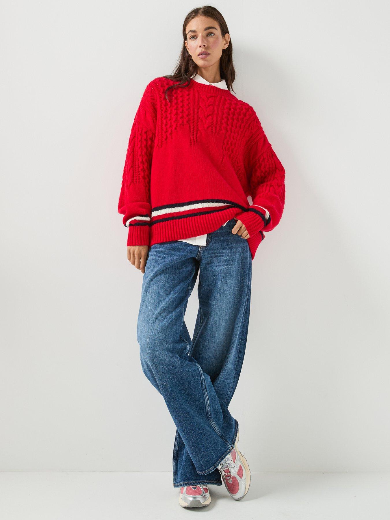 Image 5 of 6 of Tommy Jeans Tjw Ovs Placement Cable Sweater