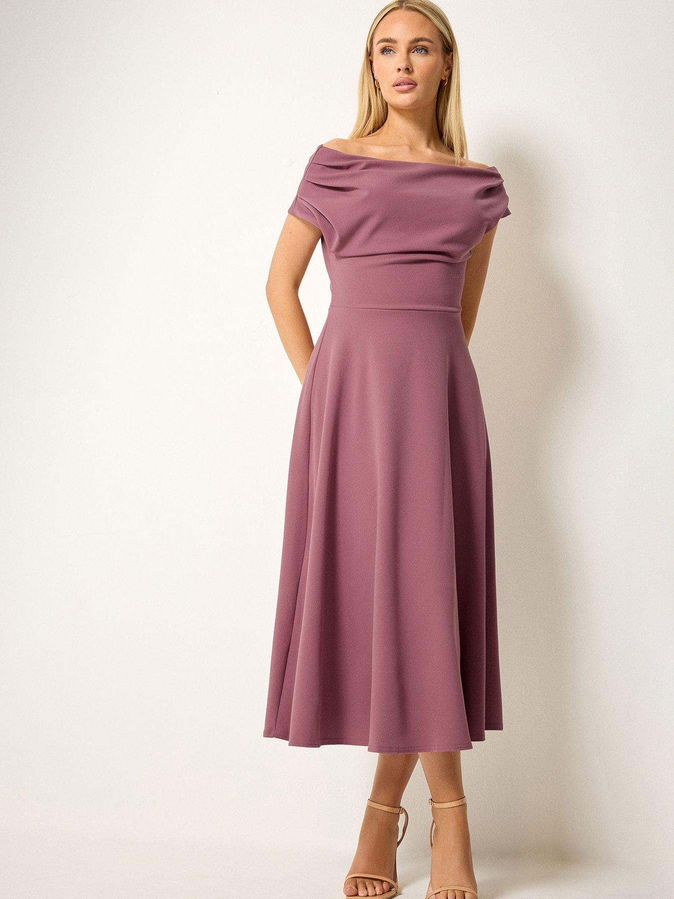 Star by Julien Macdonald Off Shoulder Fit  &  Flare Dress