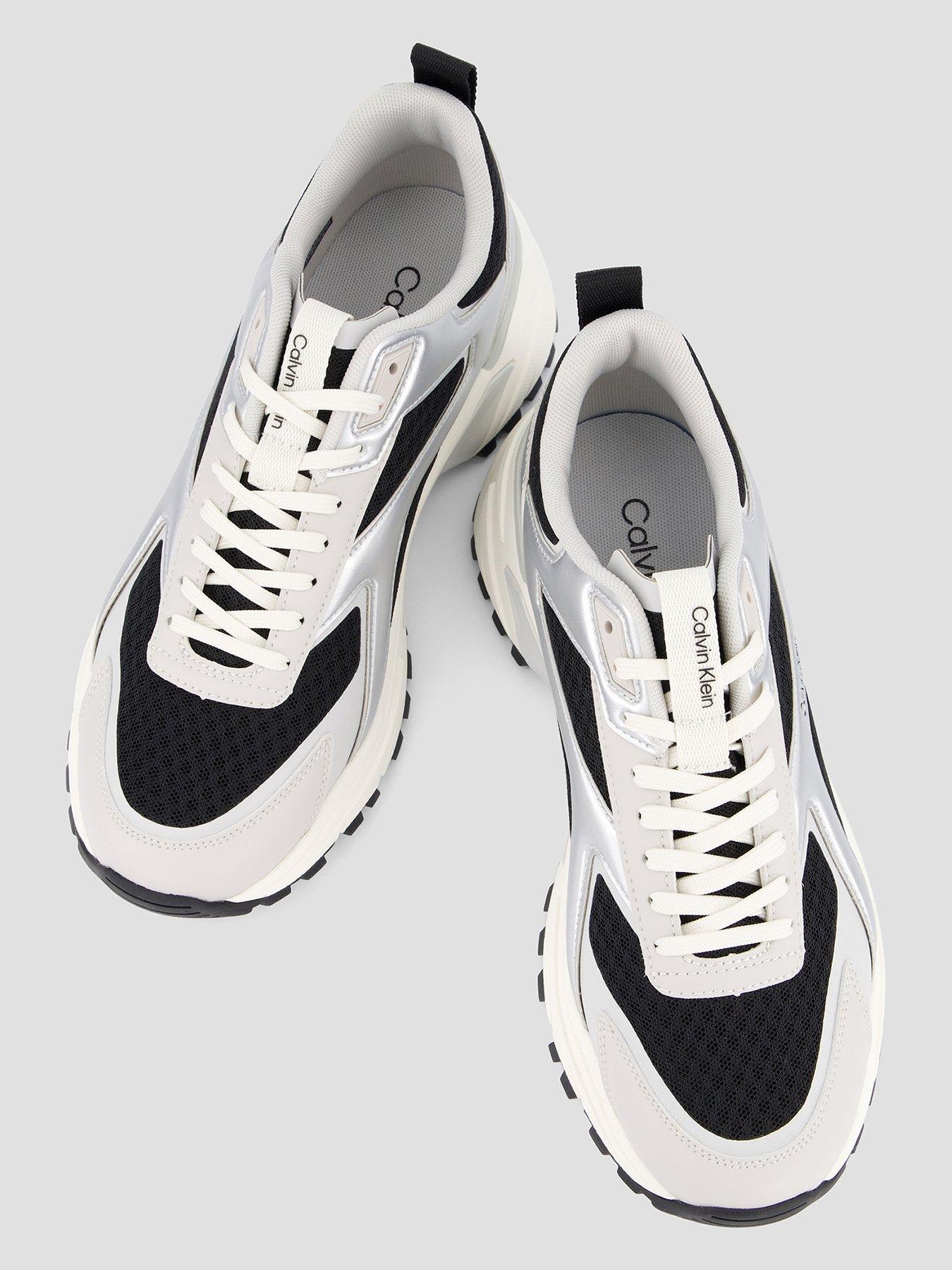 Image 3 of 7 of Calvin Klein Hike Run Stripe Mesh Trainer - Silver