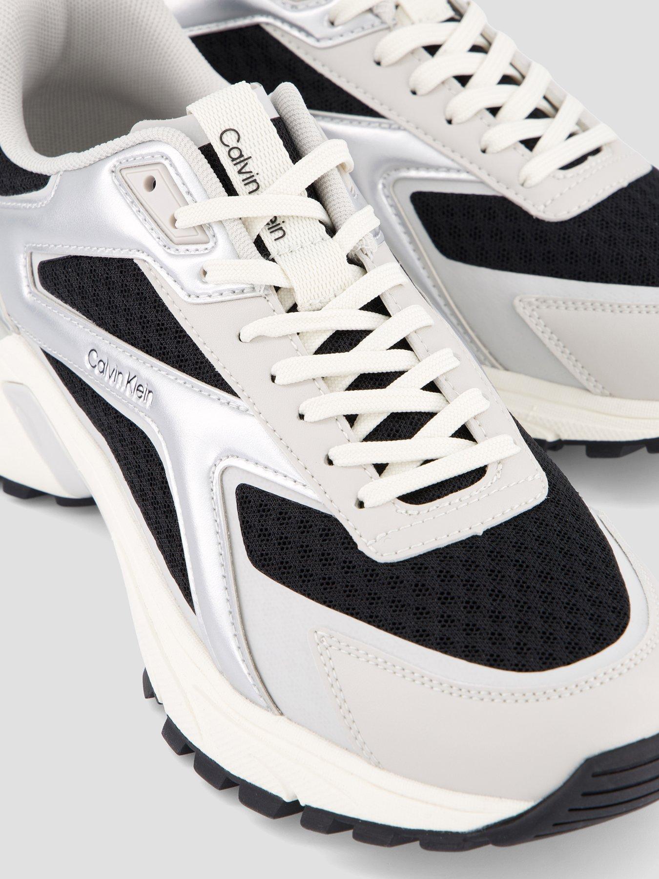 Image 5 of 7 of Calvin Klein Hike Run Stripe Mesh Trainer - Silver