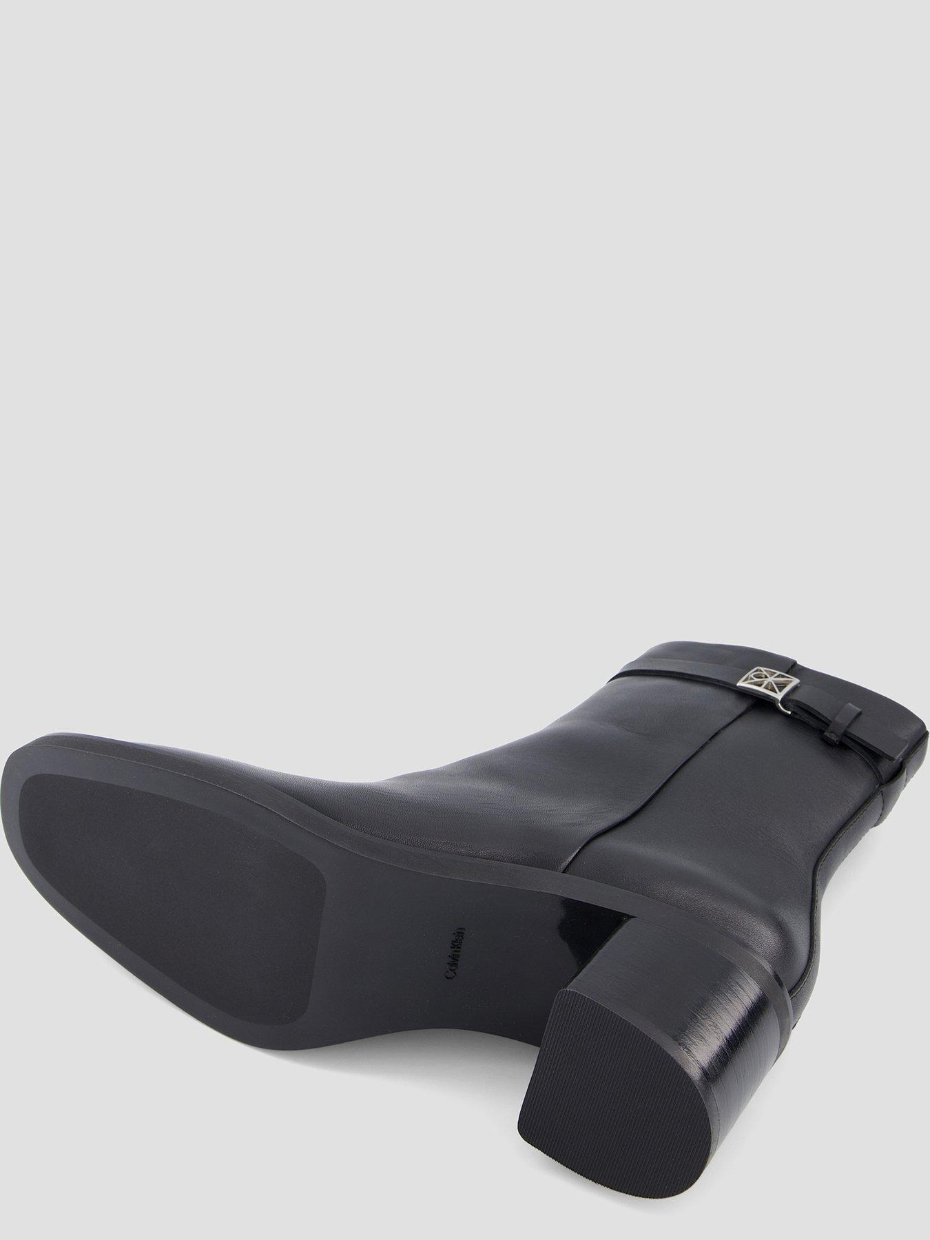 Image 4 of 7 of Calvin Klein Block Heel Ank Boot Lth Hdw