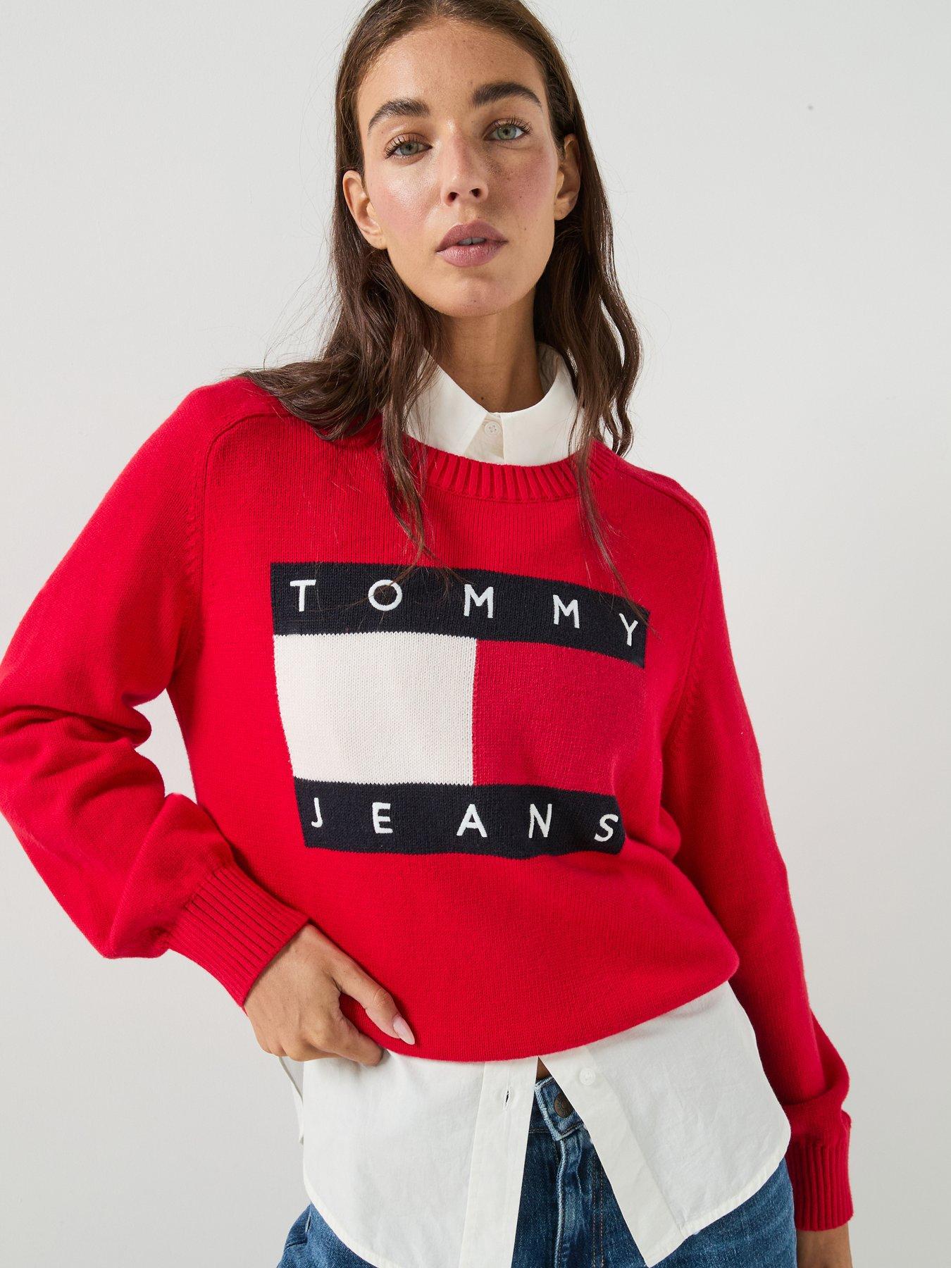 Image 1 of 6 of Tommy Jeans Tjw Flag Sweater Ext