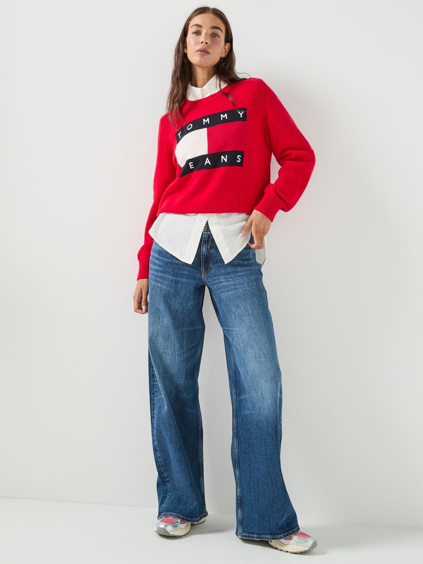 Image 3 of 6 of Tommy Jeans Tjw Flag Sweater Ext