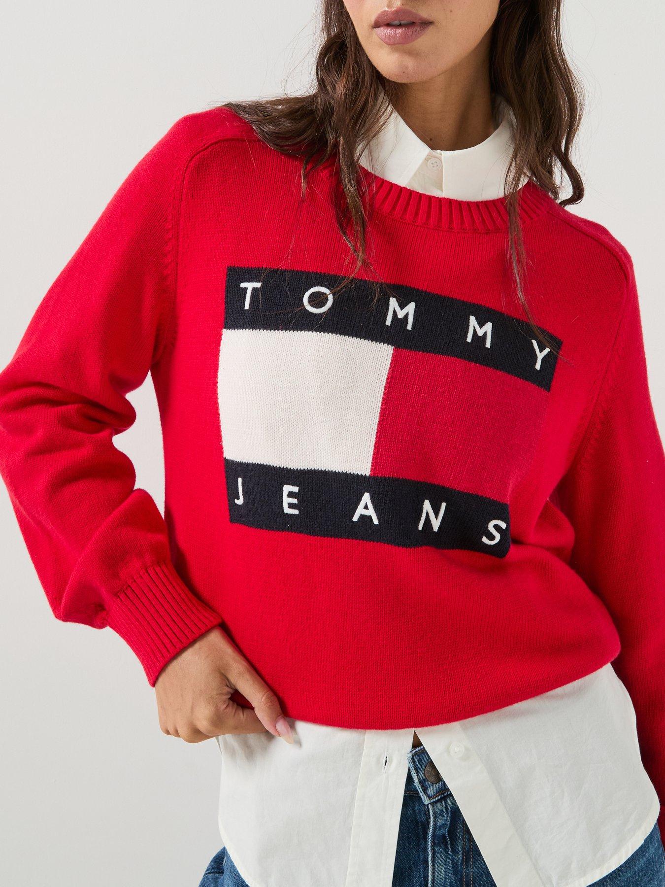 Image 4 of 6 of Tommy Jeans Tjw Flag Sweater Ext