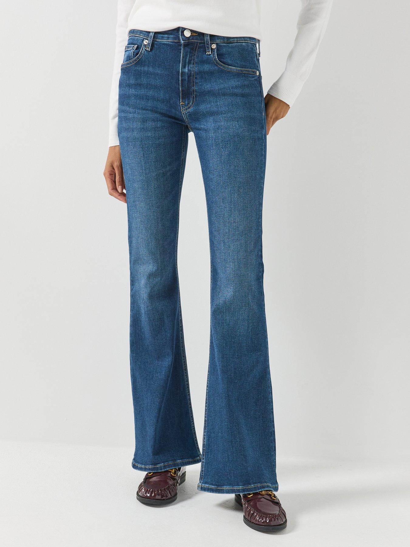 Tommy Hilfiger Luna Mid Rise Flared Jeans - Blue