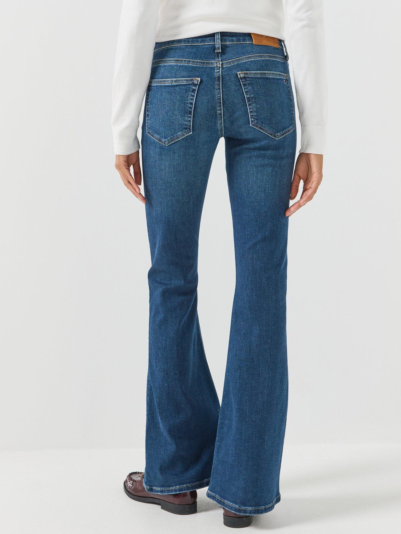 Image 2 of 6 of Tommy Hilfiger Luna Mid Rise Flared Jeans - Dark Blue