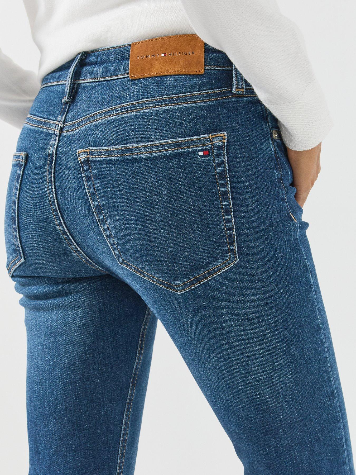 Image 5 of 6 of Tommy Hilfiger Luna Mid Rise Flared Jeans - Dark Blue