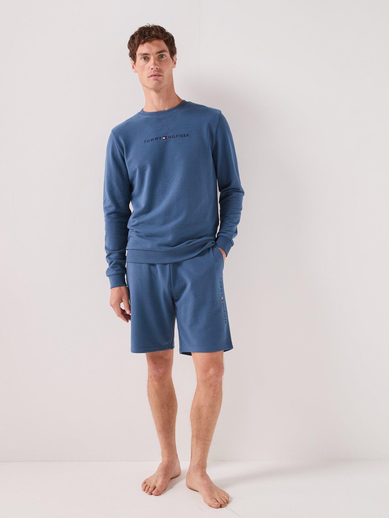 Image 3 of 6 of Tommy Hilfiger Track Loungewear Shorts - Blue