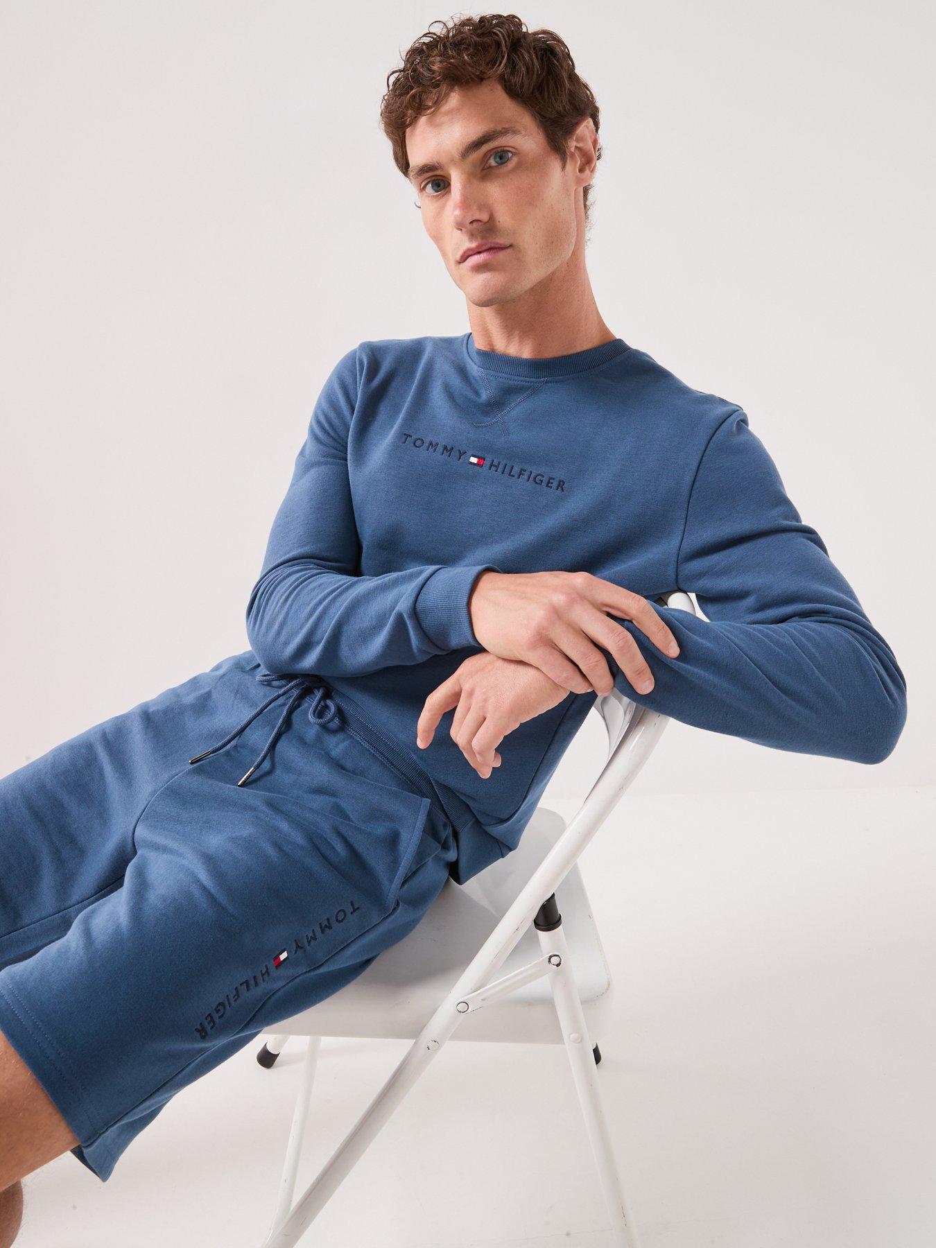 Image 4 of 6 of Tommy Hilfiger Track Loungewear Shorts - Blue