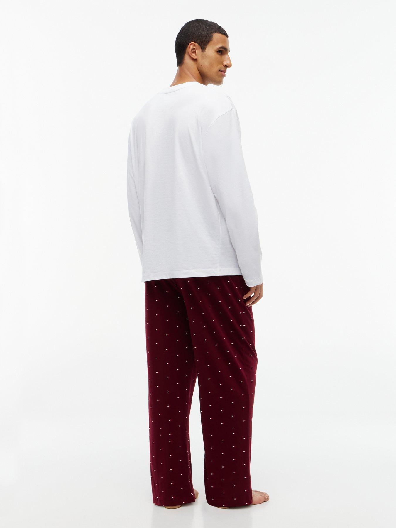Image 2 of 5 of Tommy Hilfiger Long Sleeve All Over Print Pyjamas - White/red