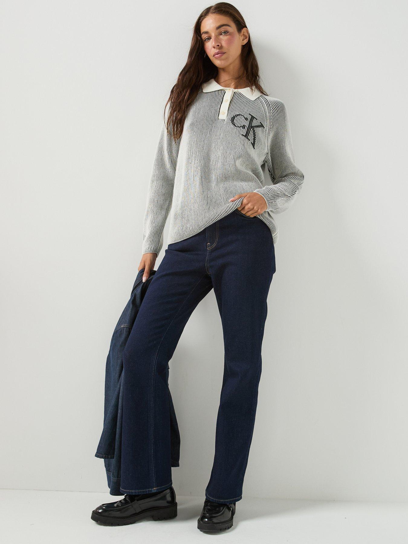 Image 3 of 5 of Calvin Klein Jeans Jeans High Rise Bootcut Jeans - Black