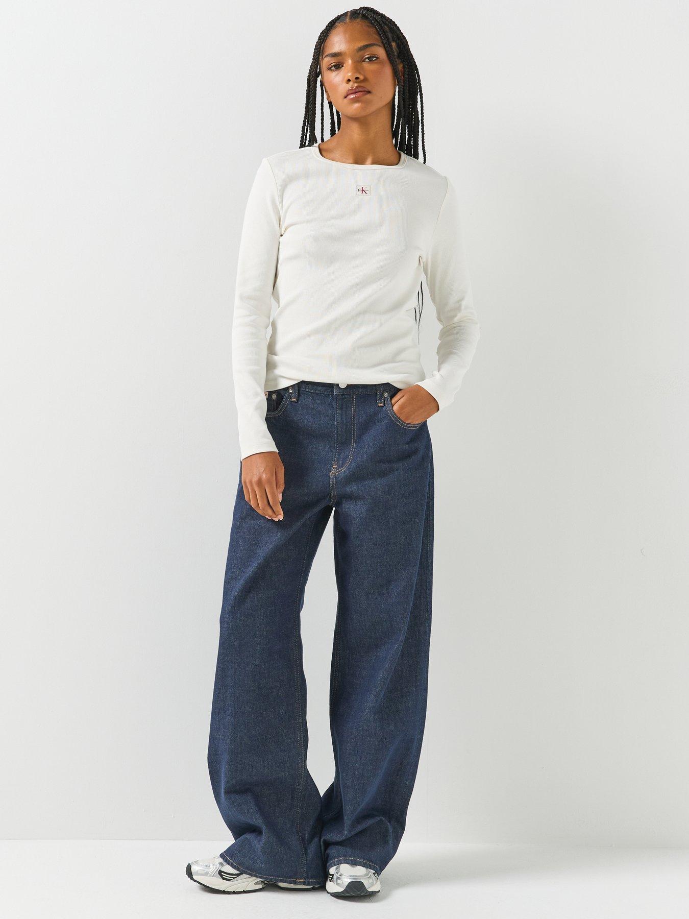 Image 3 of 7 of Calvin Klein Jeans Jeans Low Rise Baggy Jeans - Forever Blue