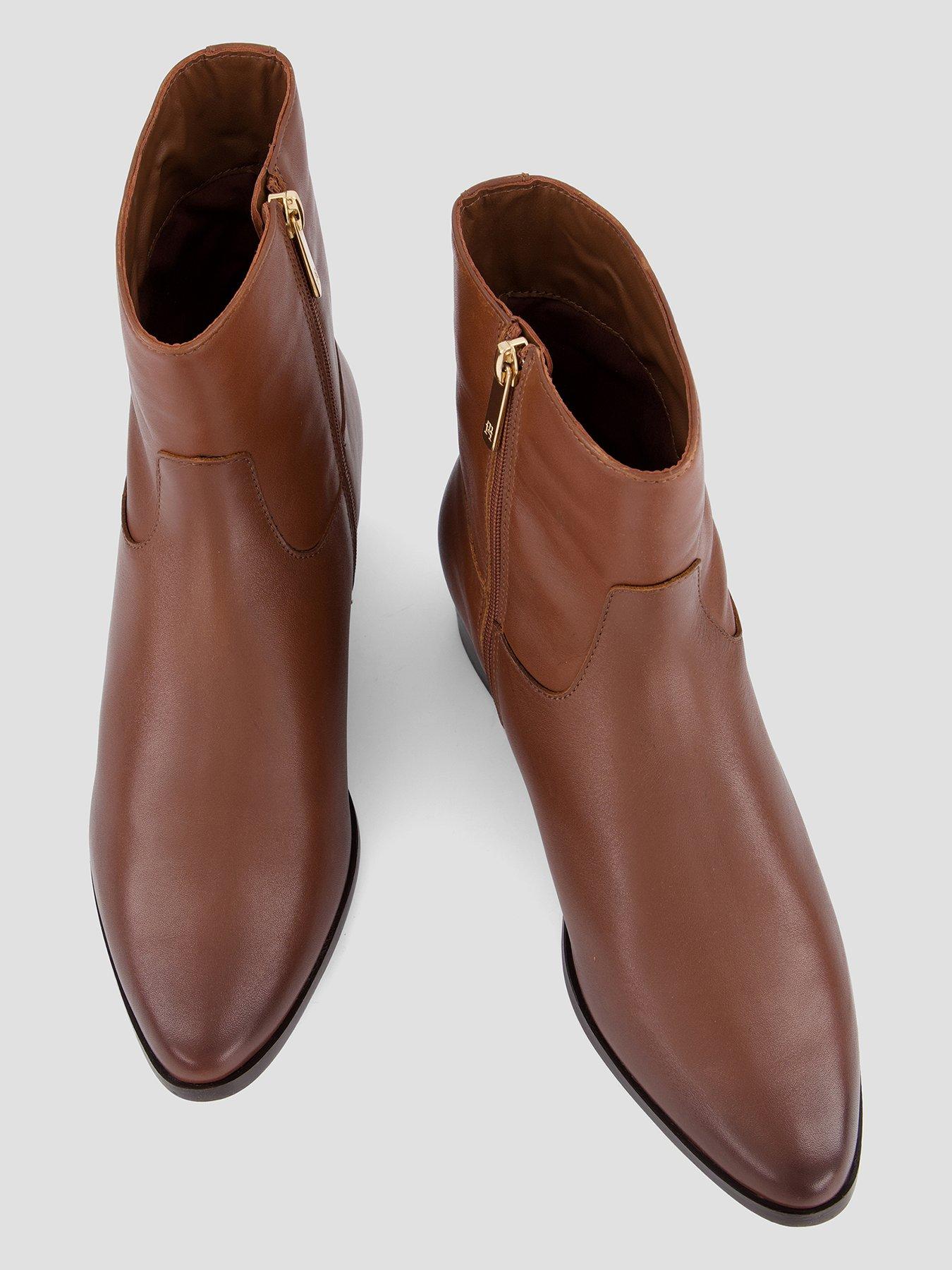 Image 3 of 7 of Tommy Hilfiger Leather Ankle Boot W Zip