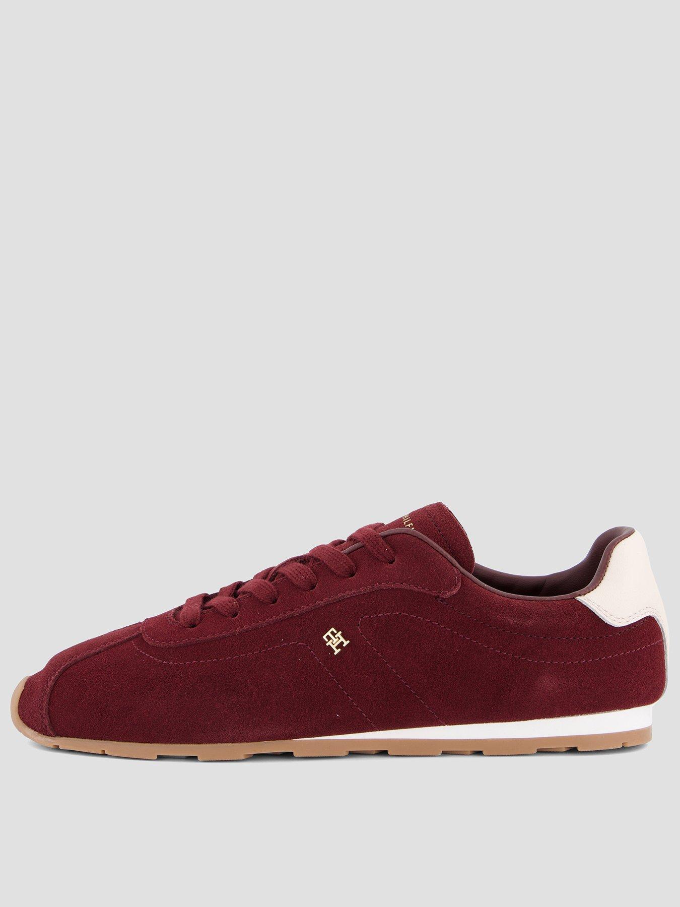Tommy Hilfiger TH Bella Low Profile Suede Trainers - Red