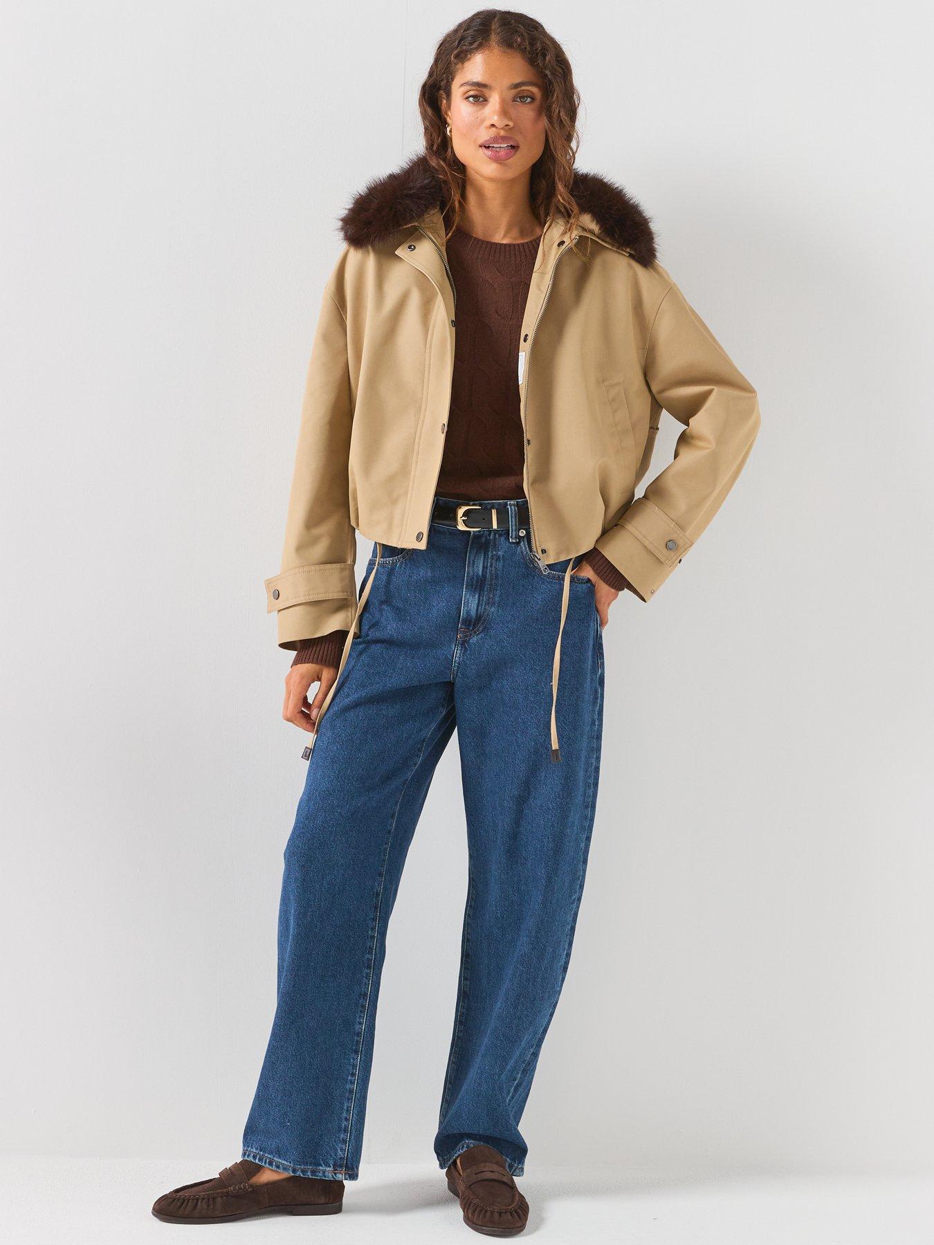 Image 3 of 6 of Tommy Hilfiger Women's Soft Wool Cable Knit Crew Neck Sweater - Brown