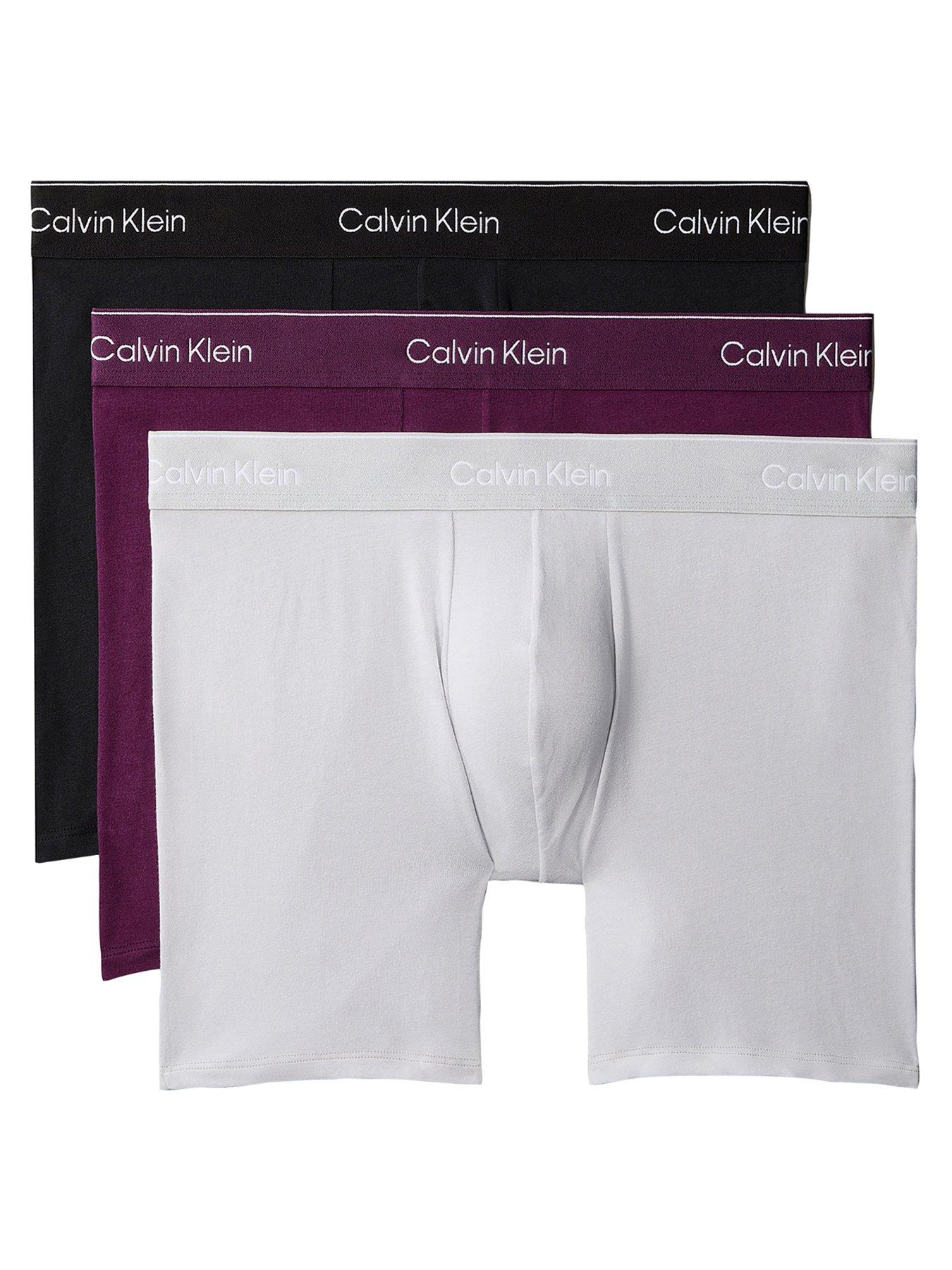 Image 1 of 4 of Calvin Klein 3-Pack Cotton Stretch Boxer Briefs - Assorted