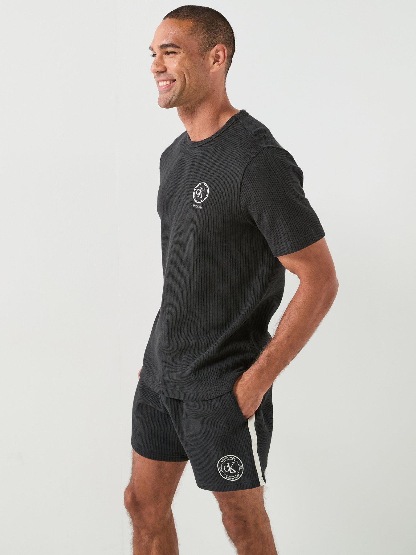 Calvin Klein Waffle Short Sleeve Crew Neck T-Shirt - Black