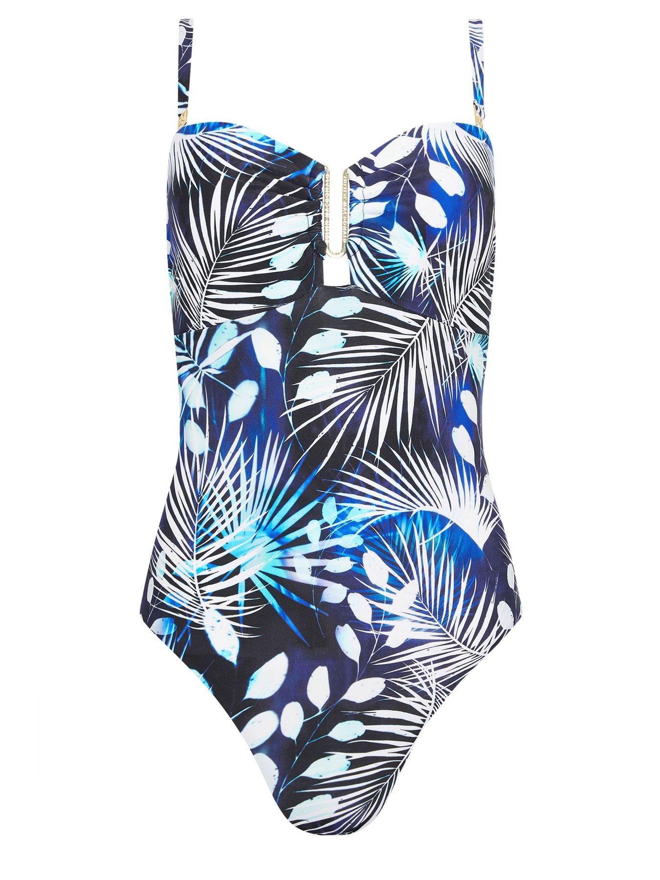 Image 5 of 5 of Star By Julien Macdonald U Bar Printed Swimsuit