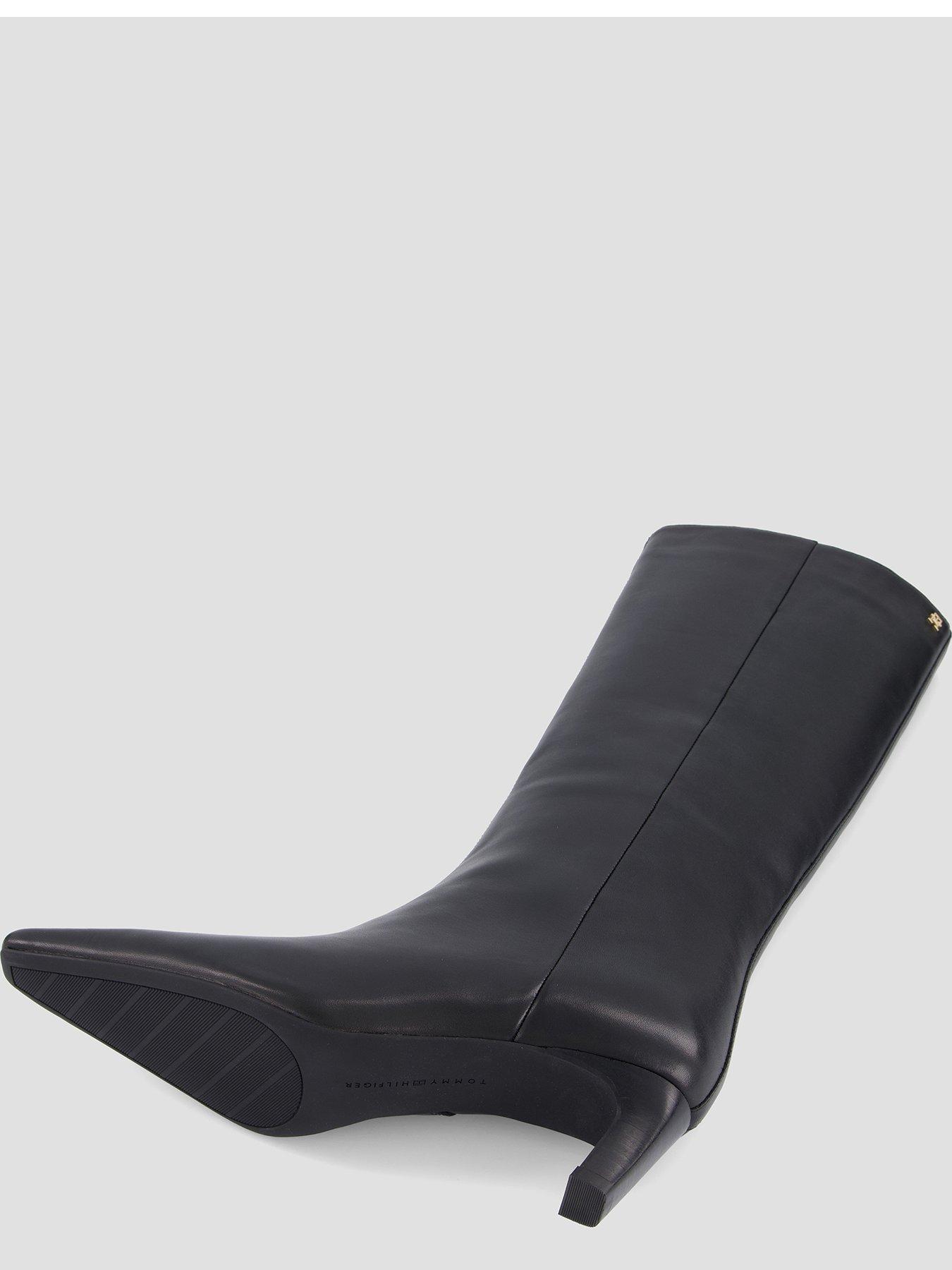 Image 4 of 6 of Tommy Hilfiger Kitten Heel Leather High Boot