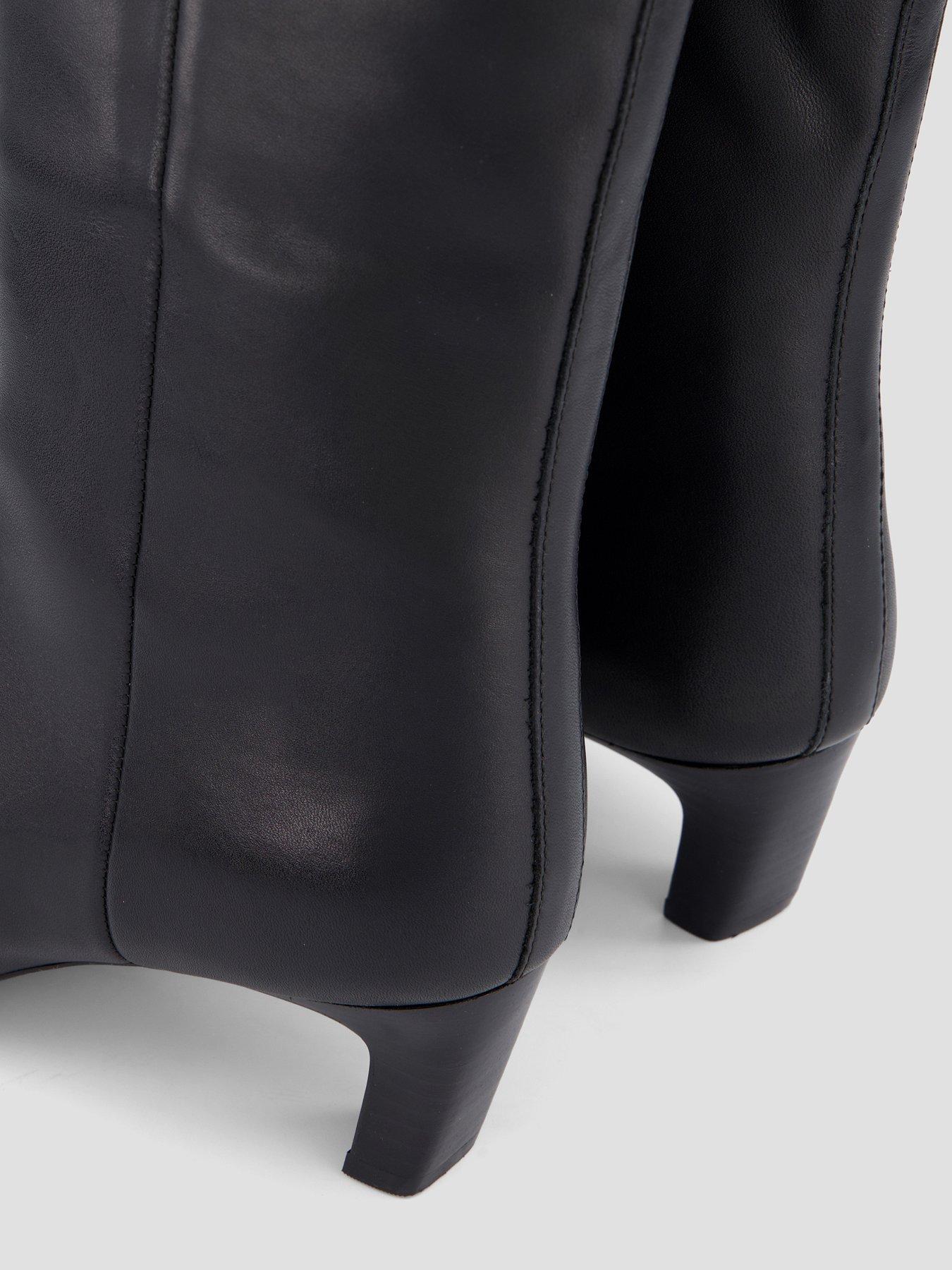 Image 5 of 6 of Tommy Hilfiger Kitten Heel Leather High Boot