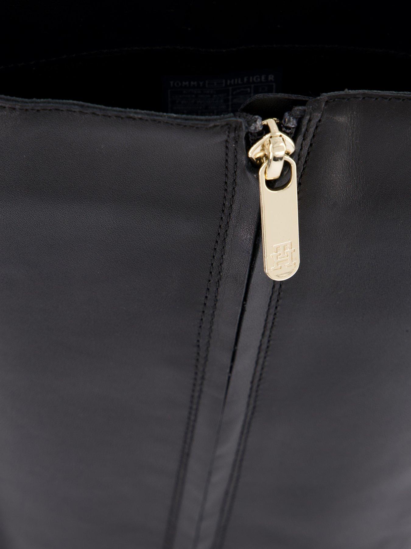 Image 6 of 6 of Tommy Hilfiger Kitten Heel Leather High Boot