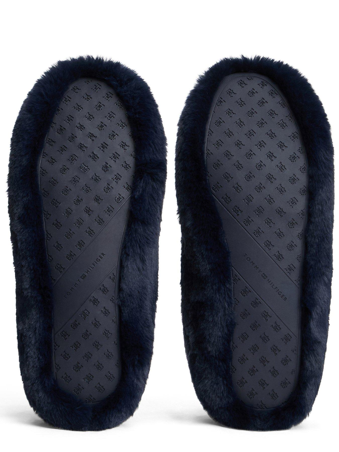 Image 5 of 6 of Tommy Hilfiger Faux Fur Ballerina Slippers - Blue
