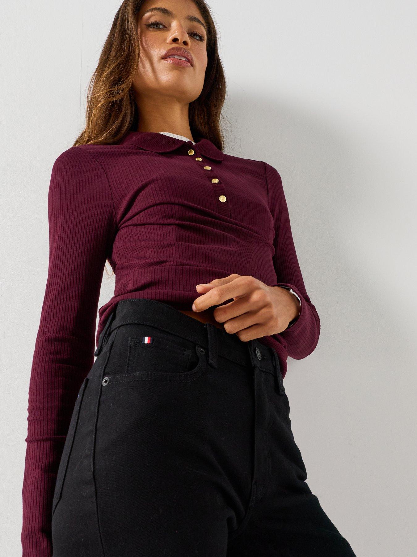 Image 4 of 5 of Tommy Hilfiger Skye Mid Rise Bootcut Black Jeans - Stay Black