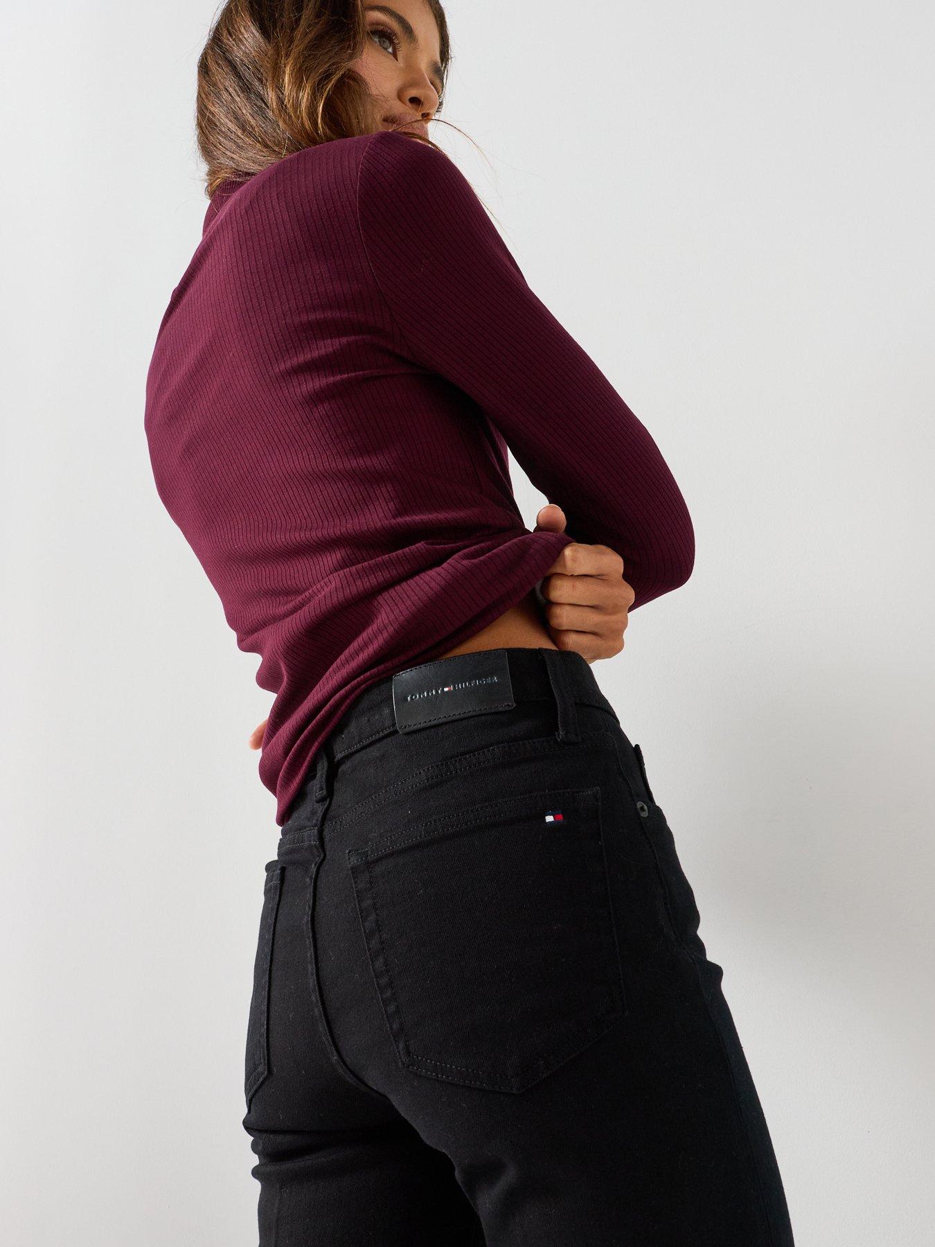 Image 5 of 5 of Tommy Hilfiger Skye Mid Rise Bootcut Black Jeans - Stay Black
