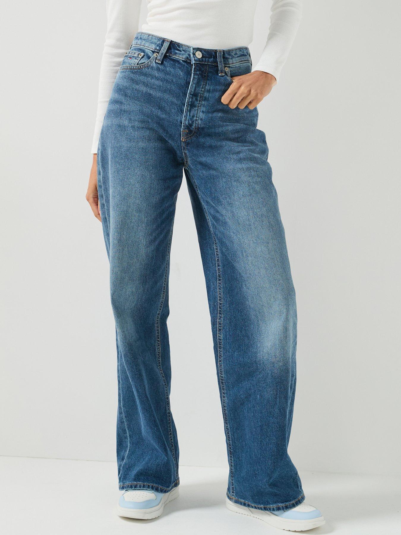 Tommy Jeans Women's Claire High Rise Wide Leg Jeans - Blue