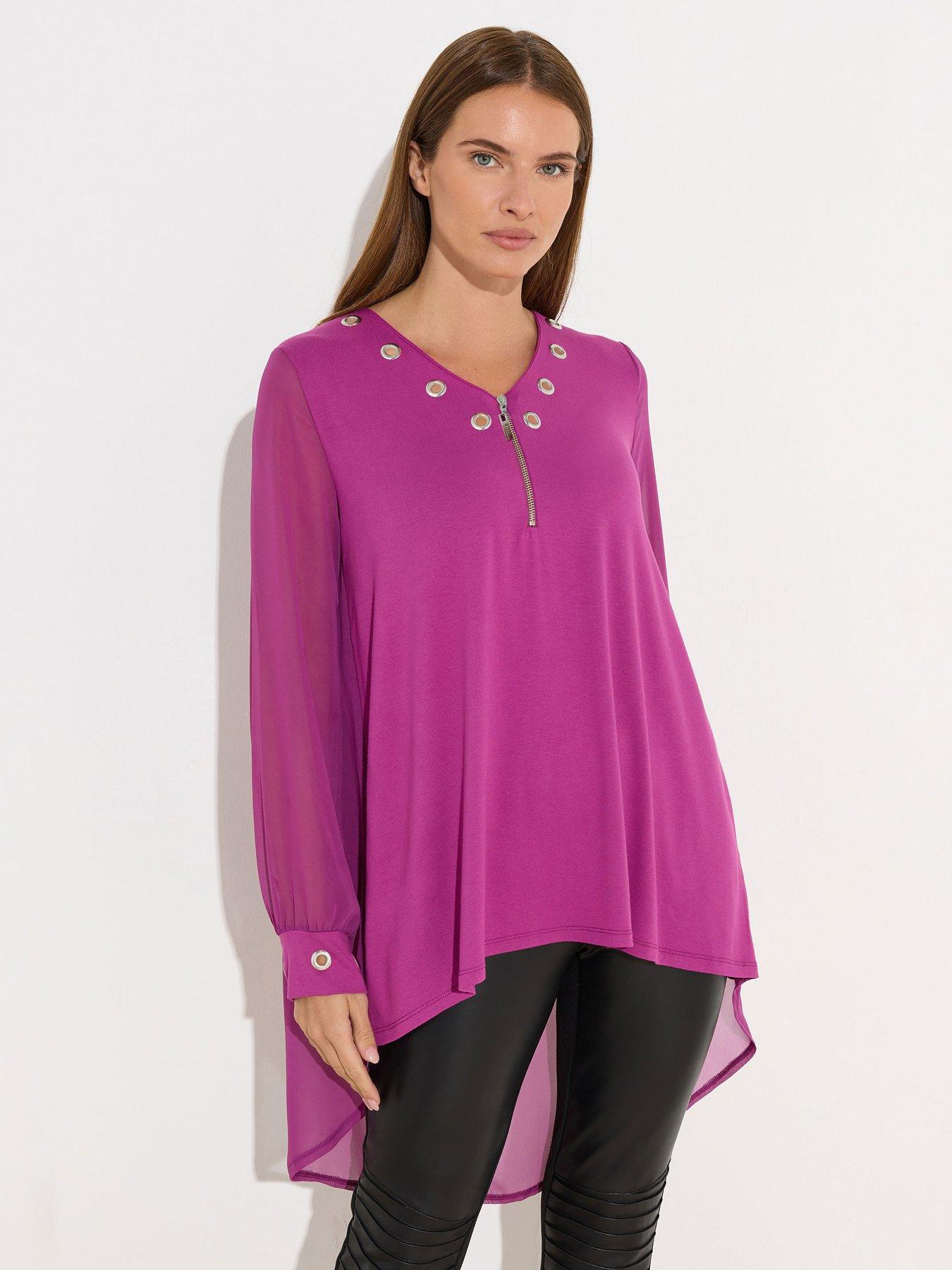 Star by Julien Macdonald Zip Detail Eyelet Top