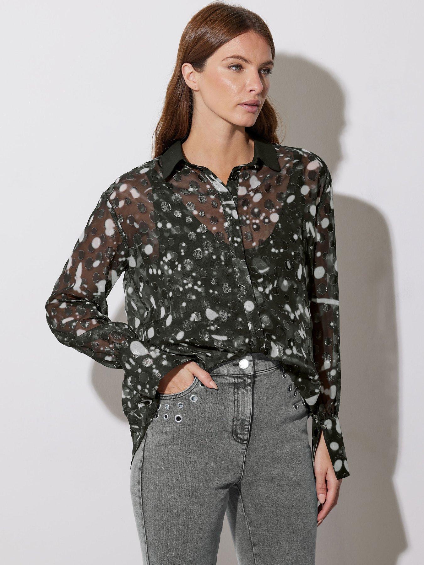 Star by Julien Macdonald Contrast Collar Dot Shirt
