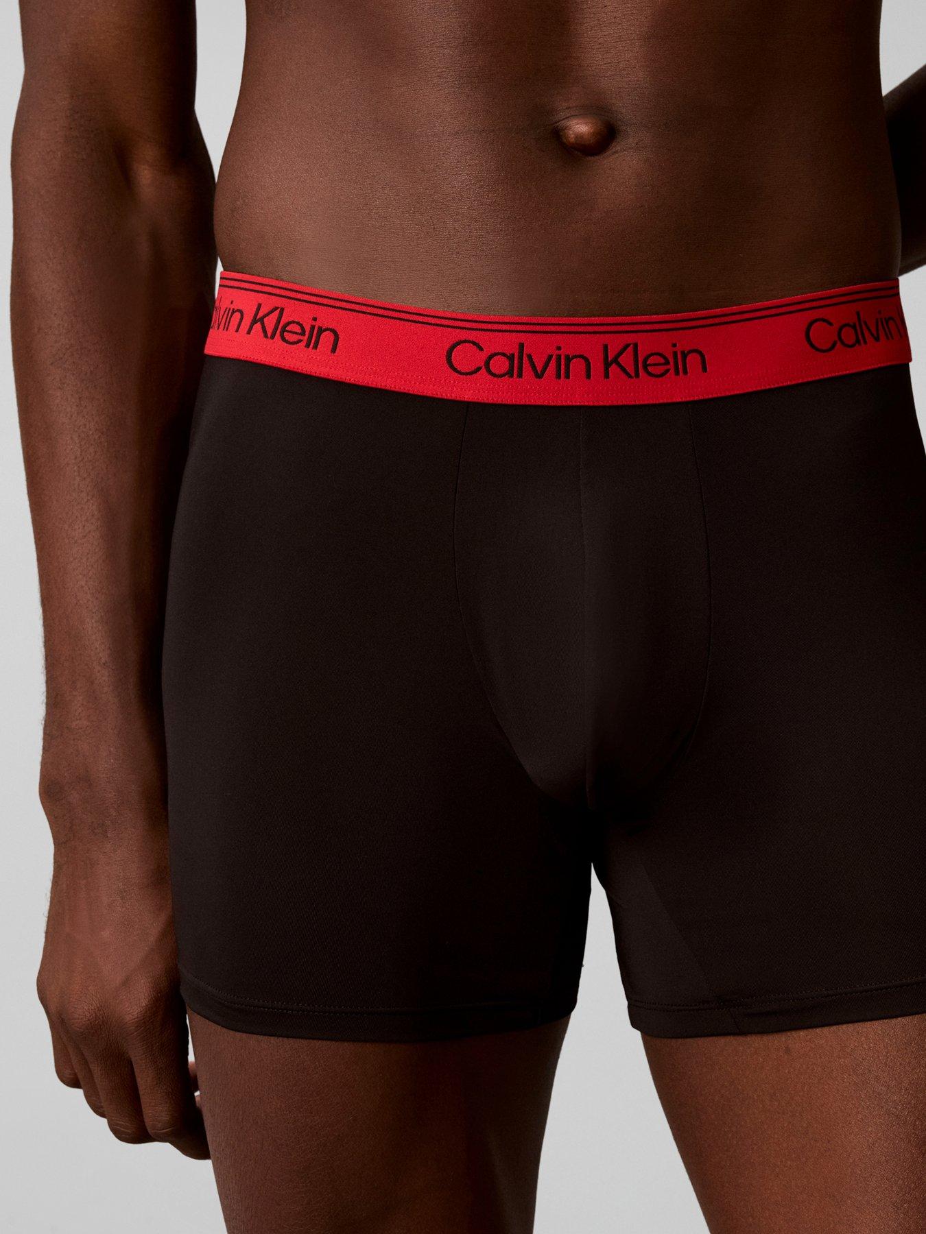 Image 3 of 4 of Calvin Klein Mens 3 Pack Microfibre Stretch Boxer Briefs - Black