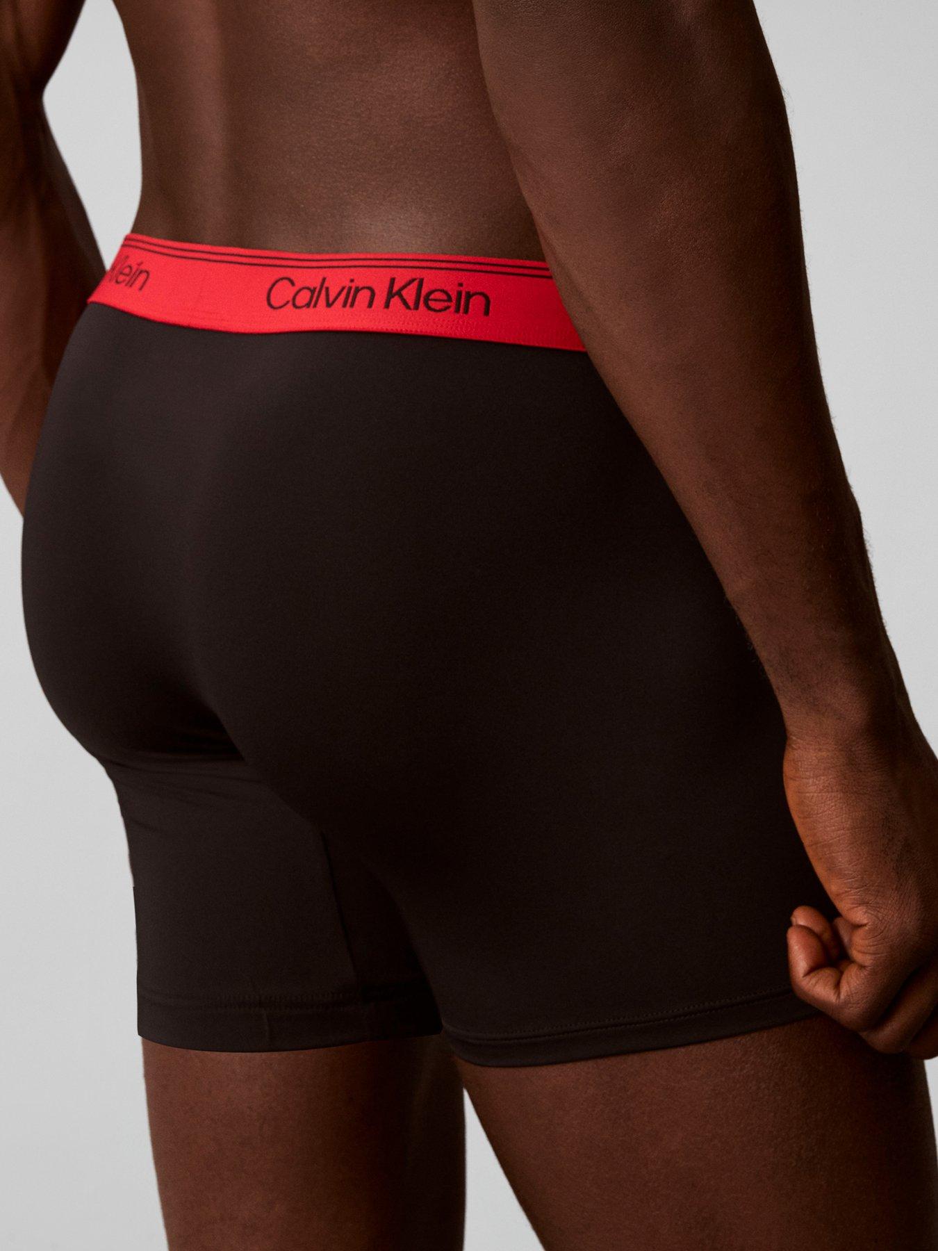 Image 4 of 4 of Calvin Klein Mens 3 Pack Microfibre Stretch Boxer Briefs - Black