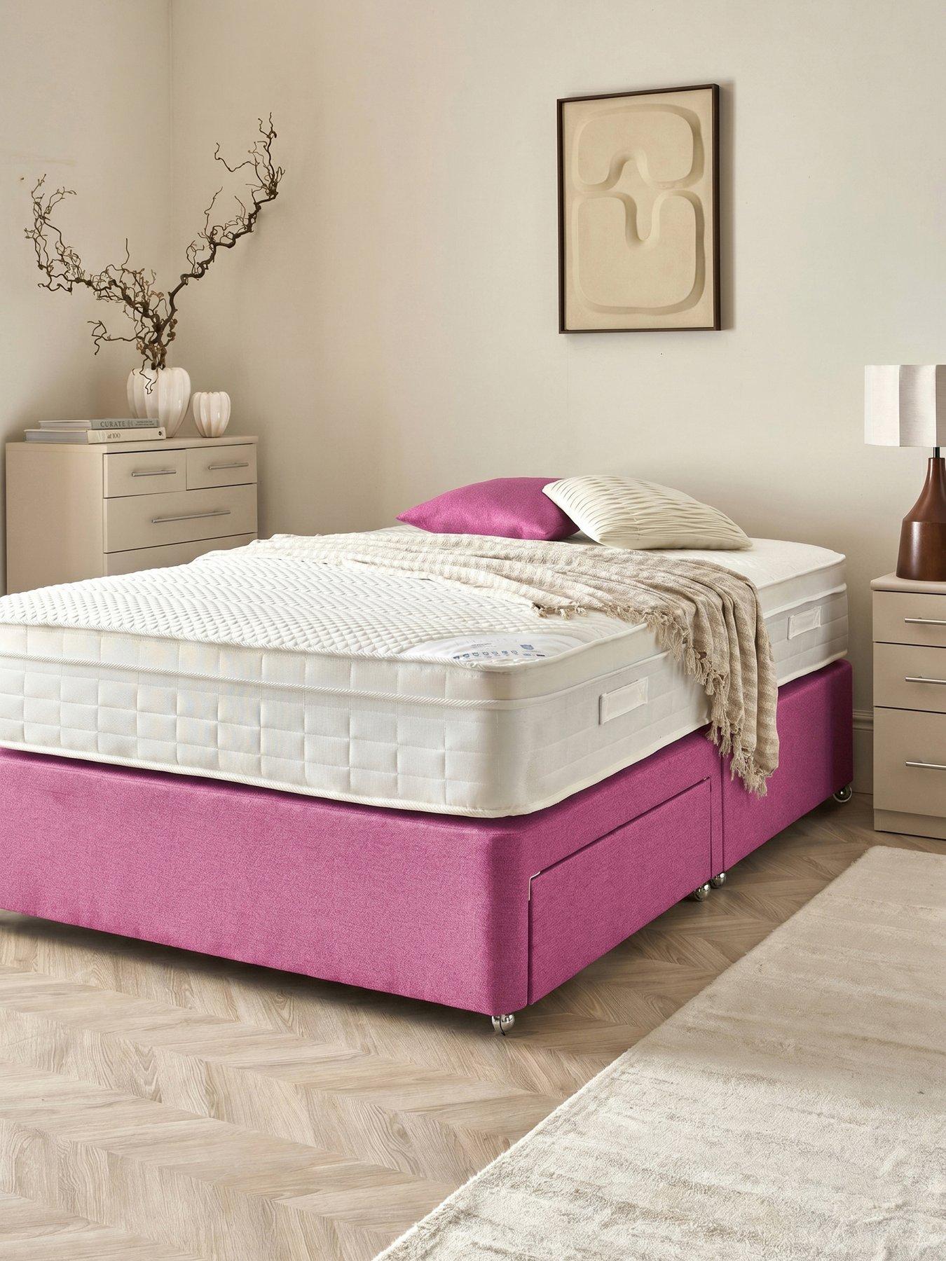 Shire Beds Chenille Upholstered Bed Base with a Choice of Storage Options