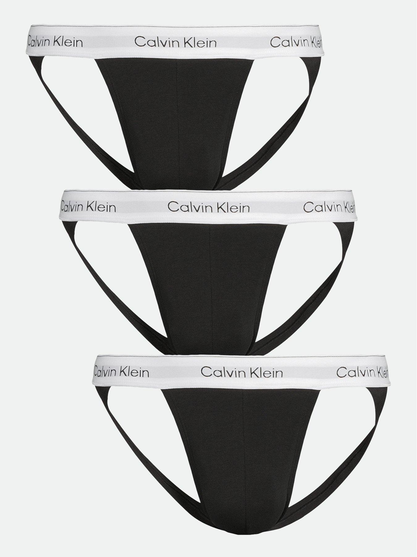 Calvin Klein 3 Pack Jock Strap Briefs - Black