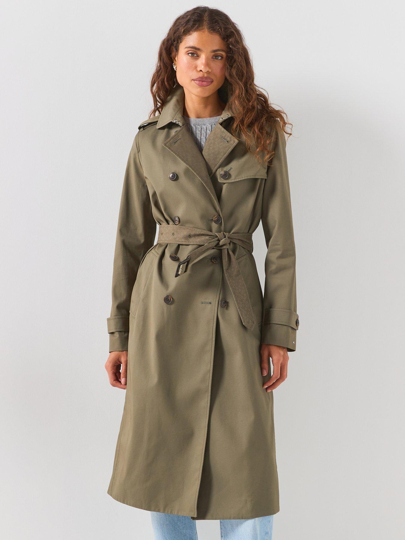 Tommy Hilfiger Tommy Hilfiger Cotton Monogram Trench - Green