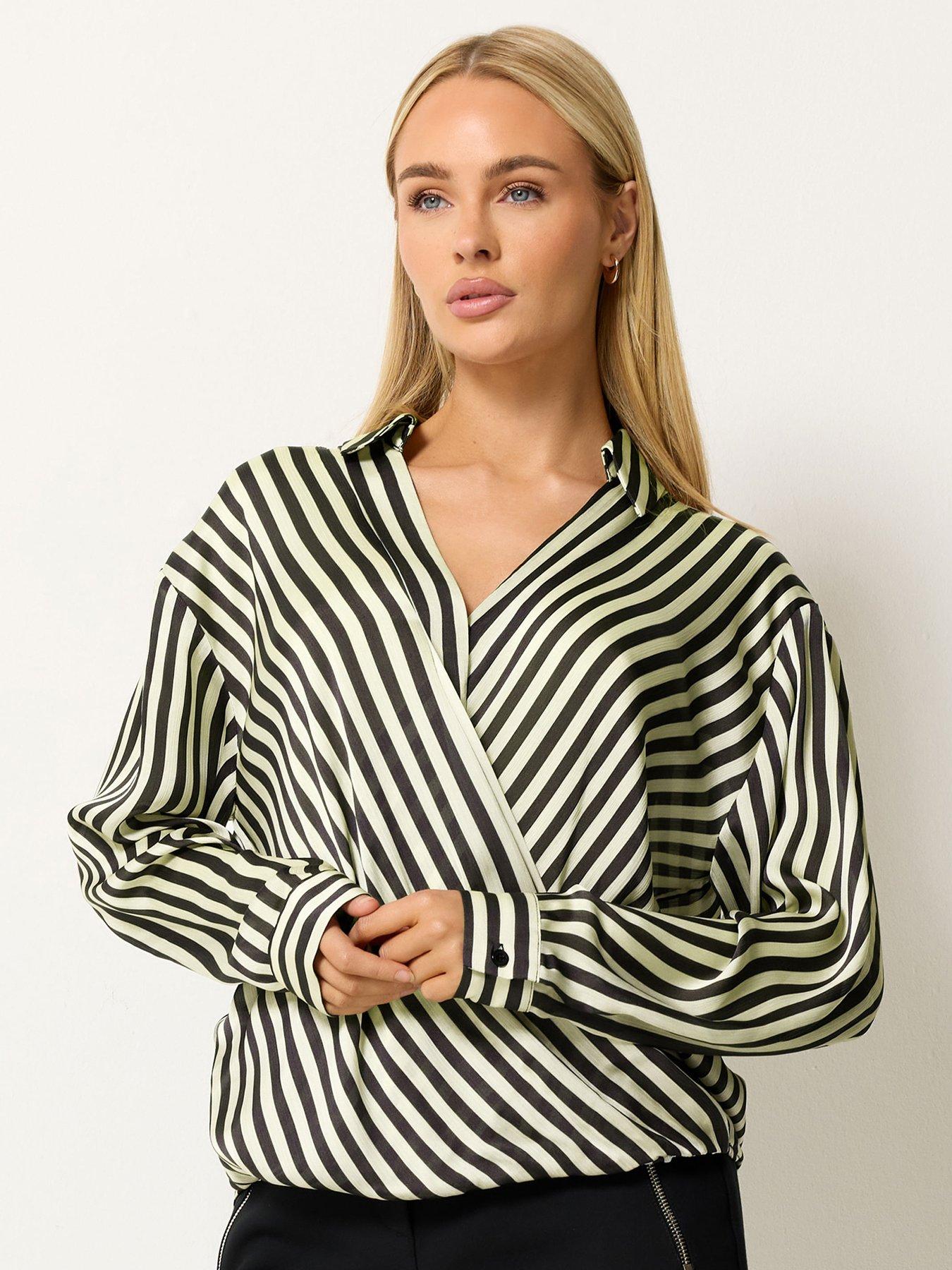 Star by Julien Macdonald Stripe Wrap Blouse