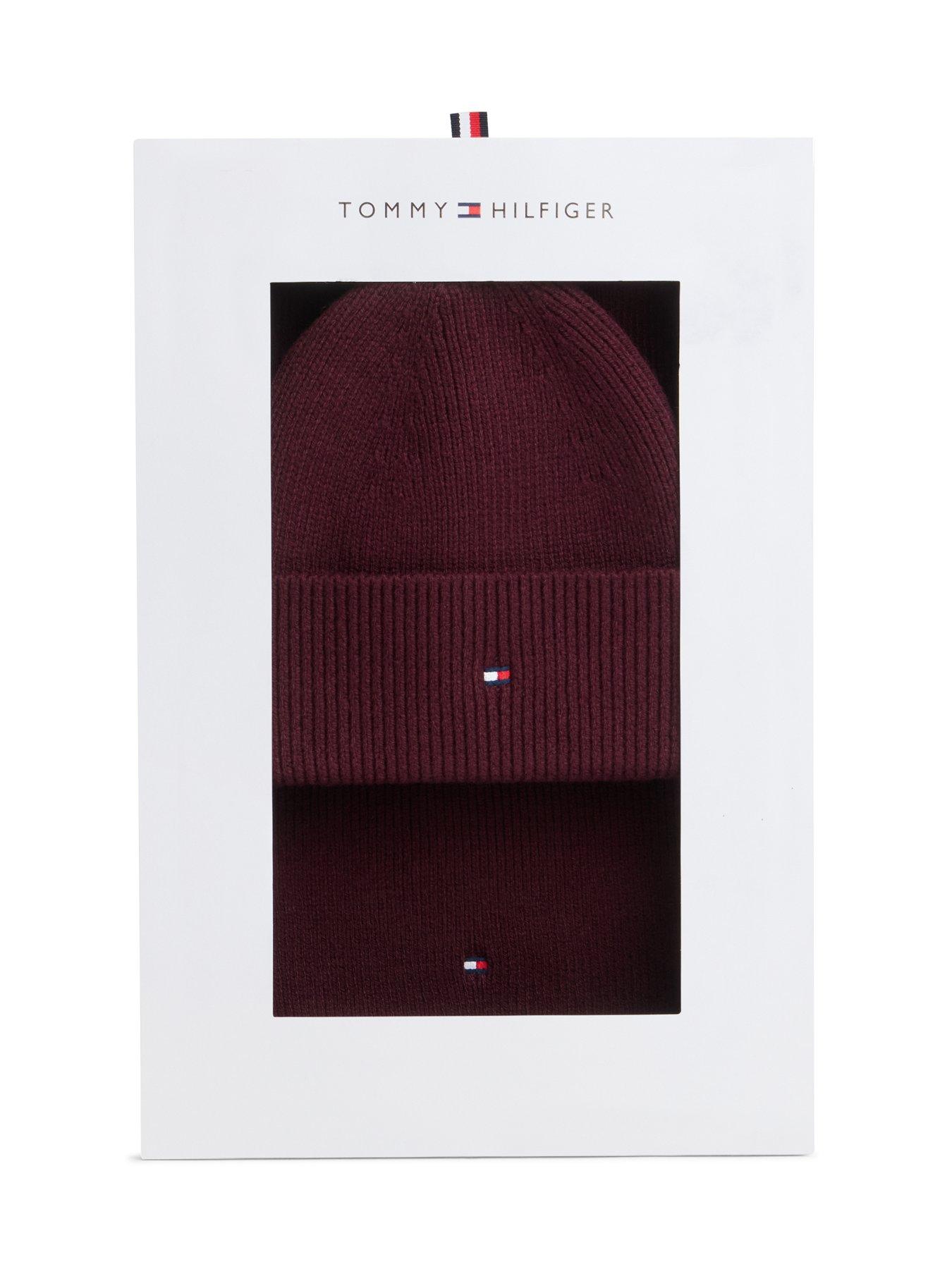 Image 5 of 5 of Tommy Hilfiger Hilfiger Flag Beanie And Scarf Gift Box - Red