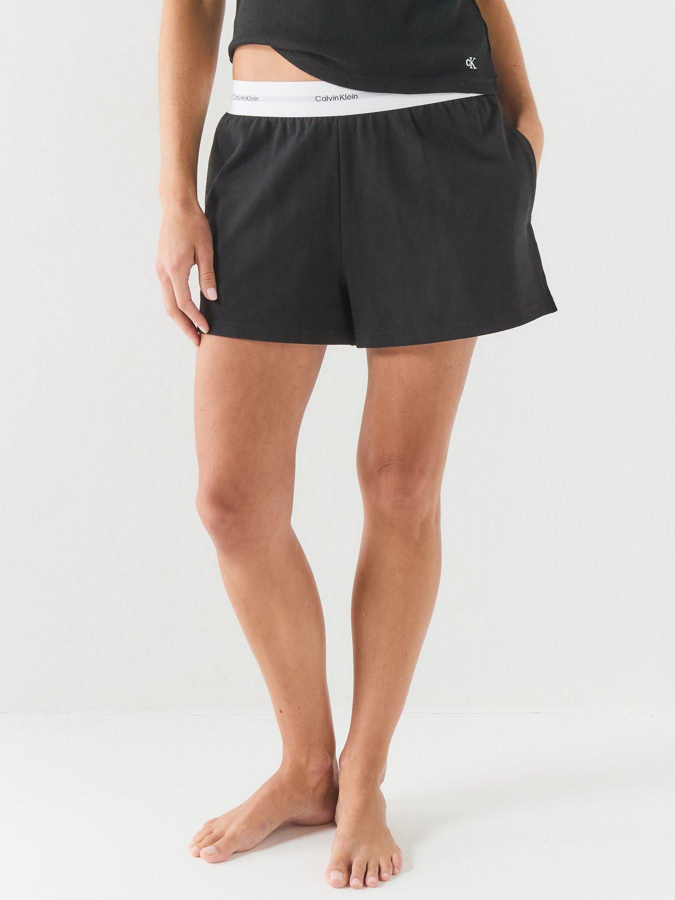 Image 1 of 6 of Calvin Klein Logo Jersey Short - Black