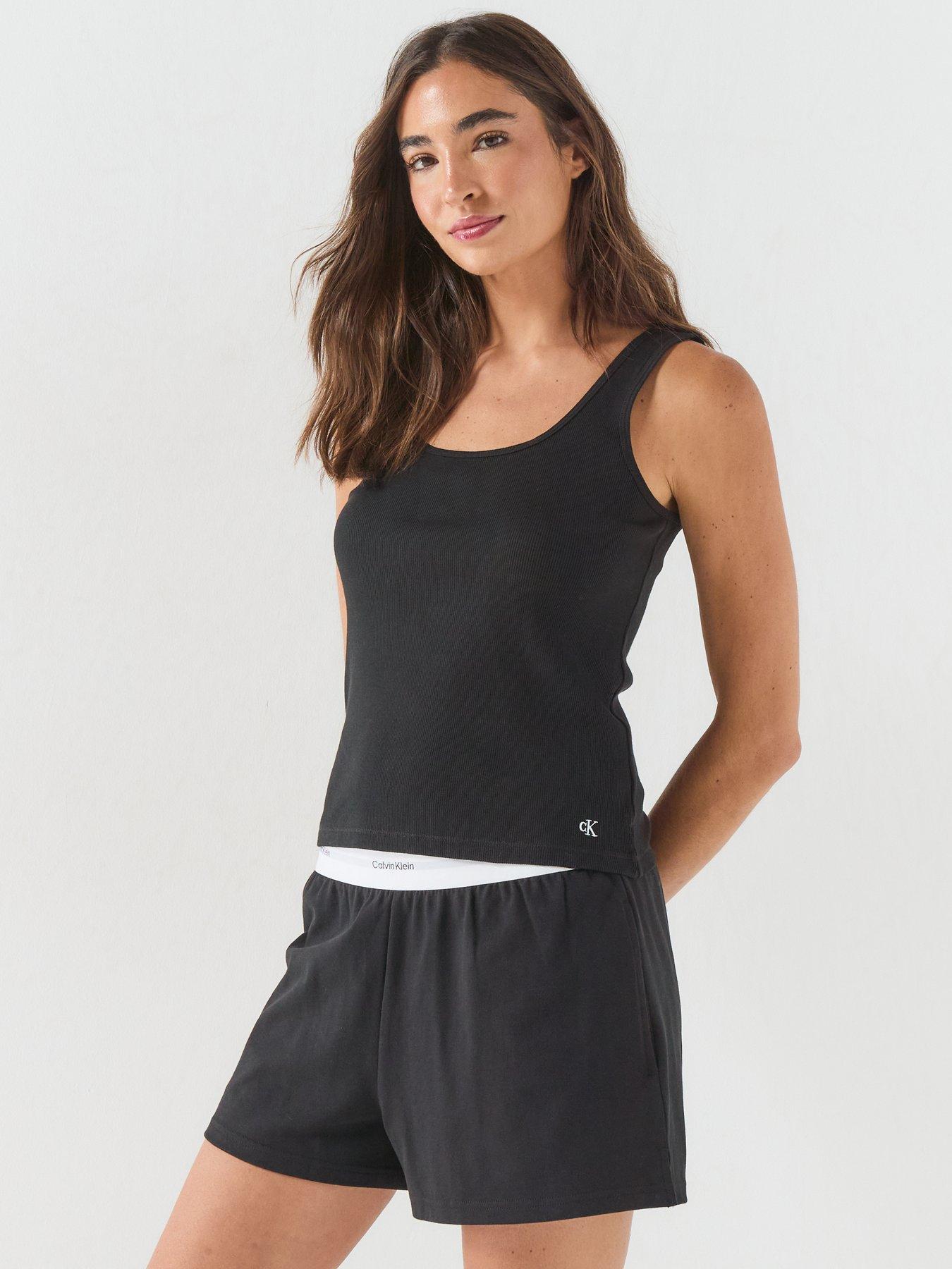 Image 5 of 6 of Calvin Klein Logo Jersey Short - Black