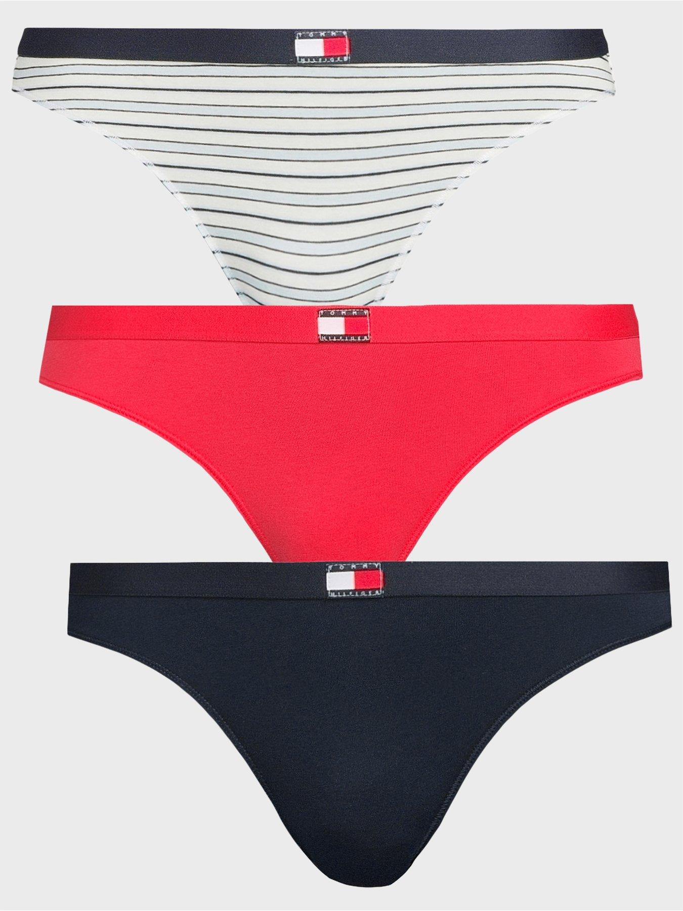 Image 1 of 6 of Tommy Hilfiger Womens 3 Pack Stretch Cotton Bikini Briefs - Multi
