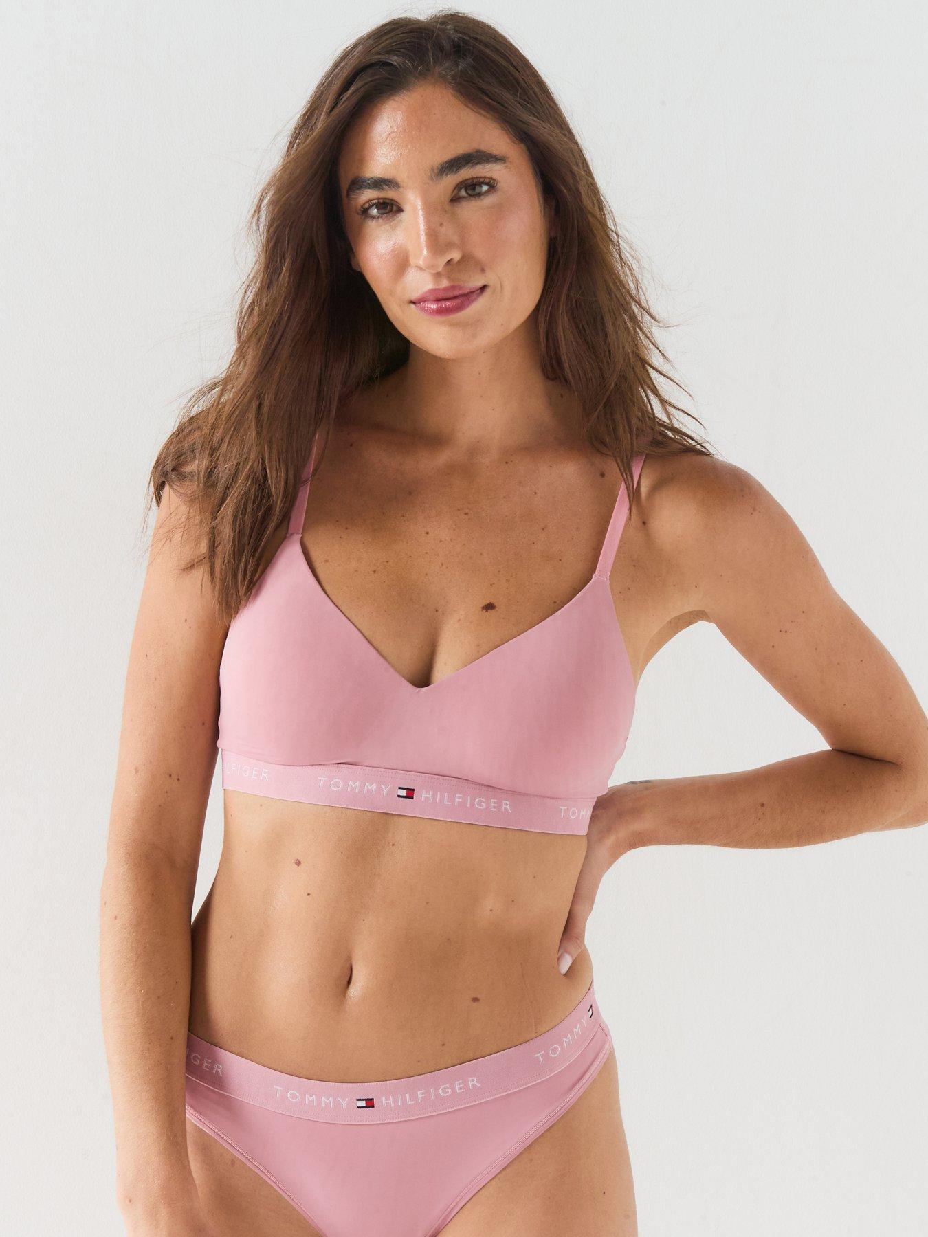 Image 3 of 4 of Tommy Hilfiger Signature Logo Microfibre Bralette - Pink