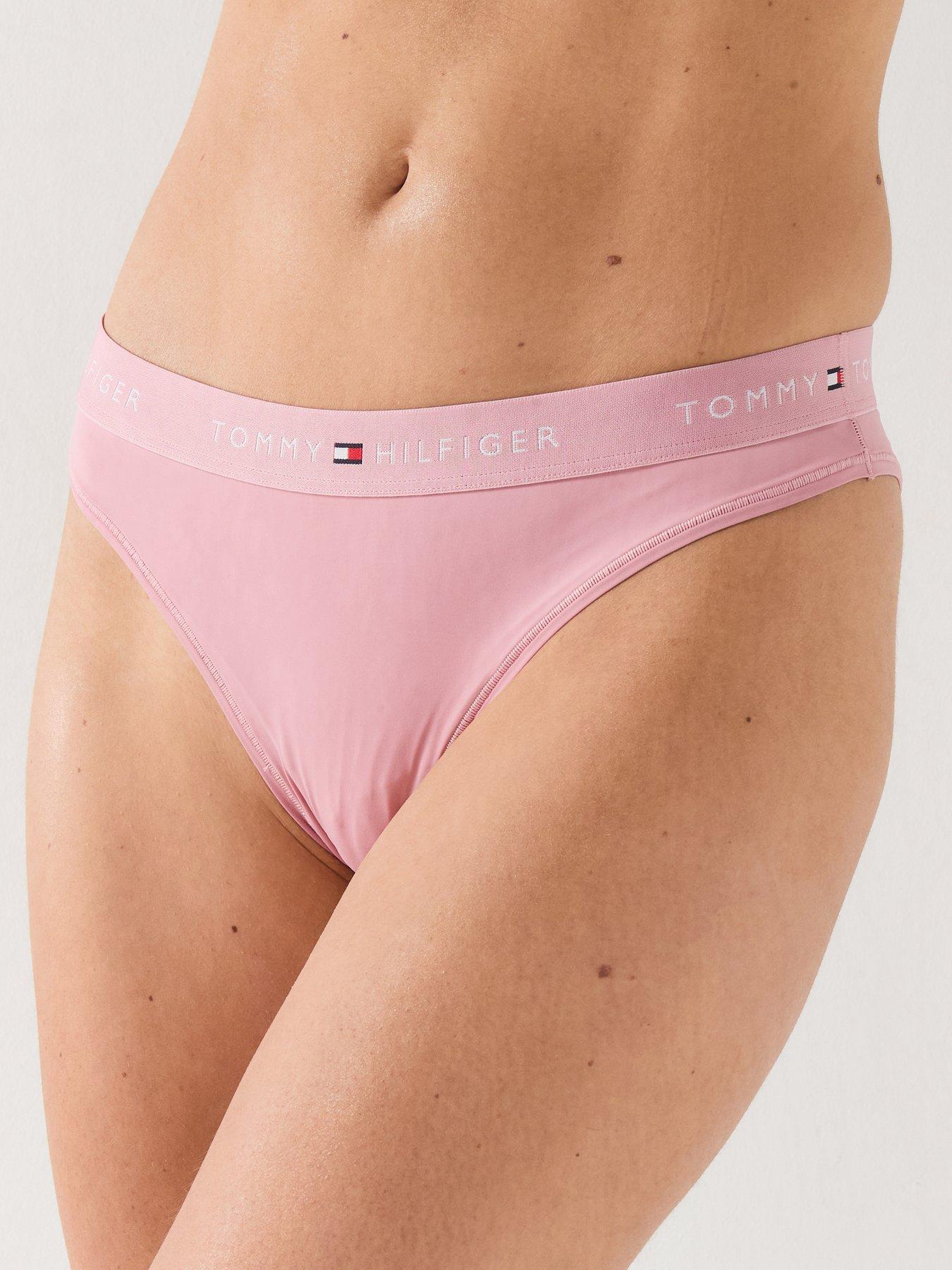 Image 1 of 4 of Tommy Hilfiger Signature Logo Microfibre Briefs - Pink