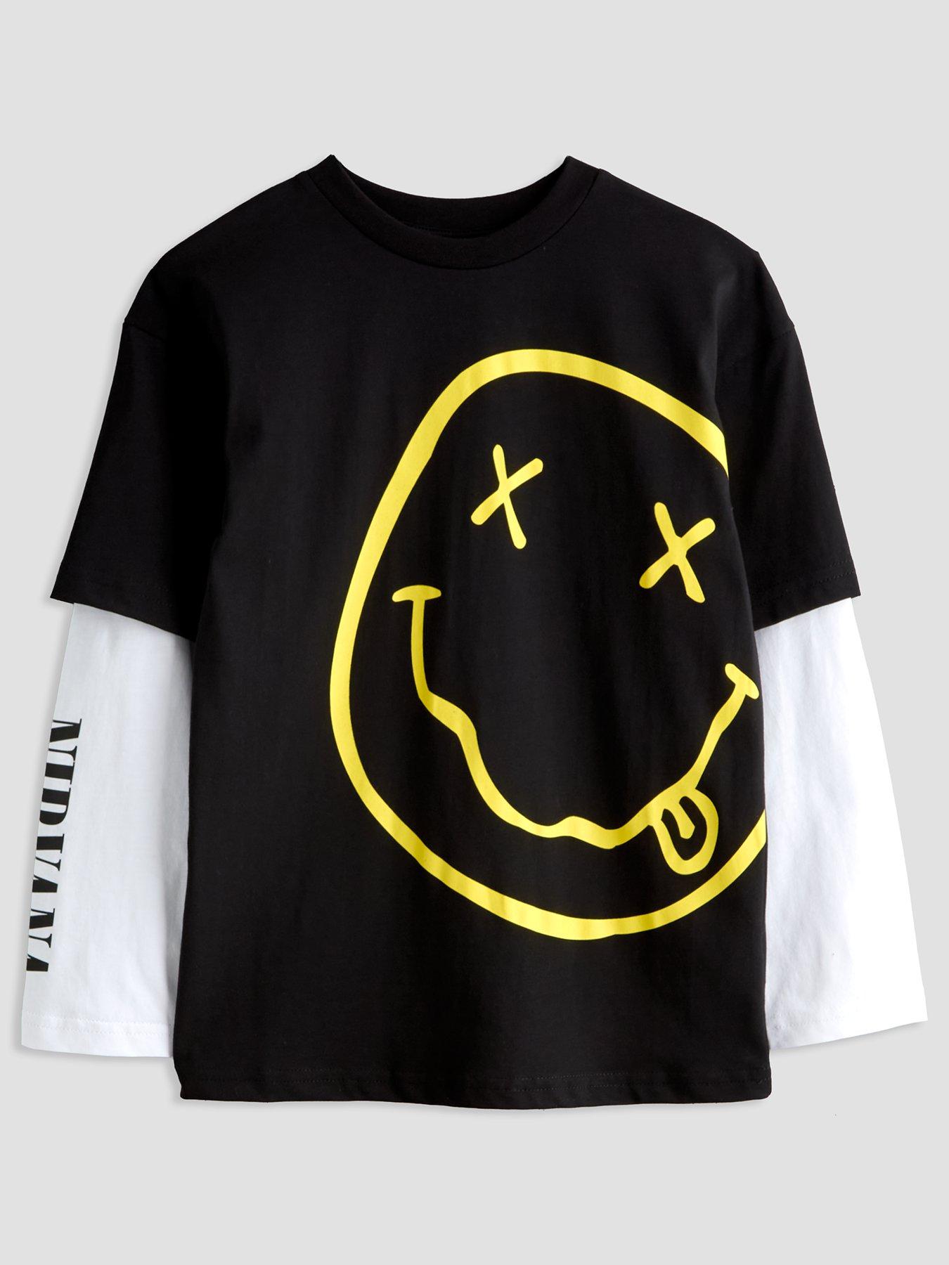 The Very Collection Nirvana Double Layer Long Sleeve T-Shirt - Black